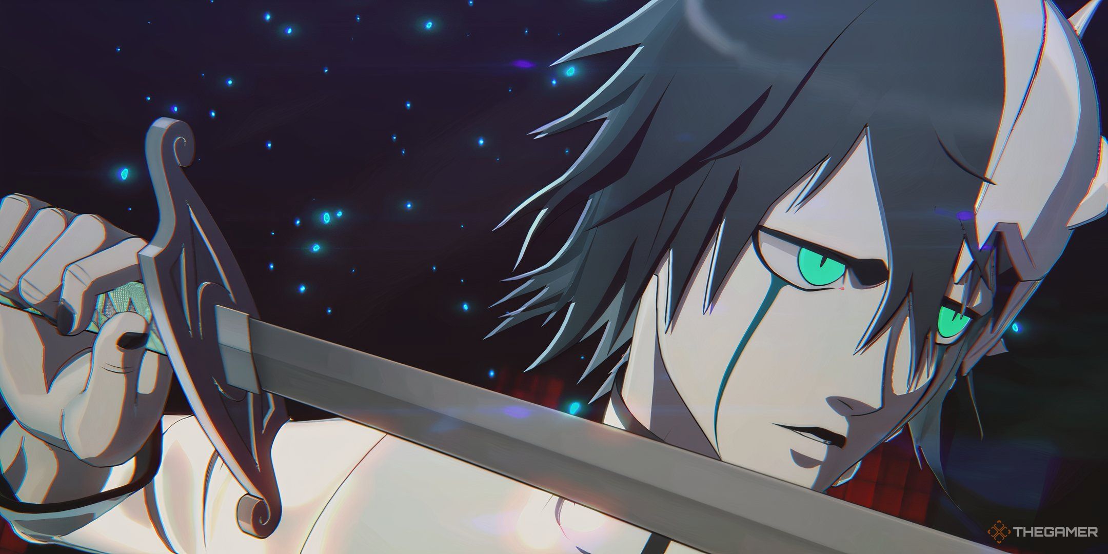 Ulqiorra doing a stance with his sword in Bleach Rebirth of Souls.