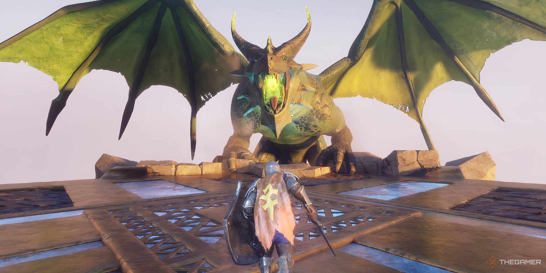 The player is fighting against Velgar in Runescape: Dragonwilds.