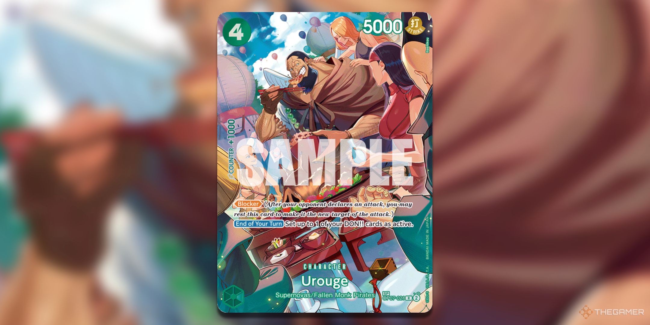 Urouge SP card from One Piece Card Game's Royal Blood set.