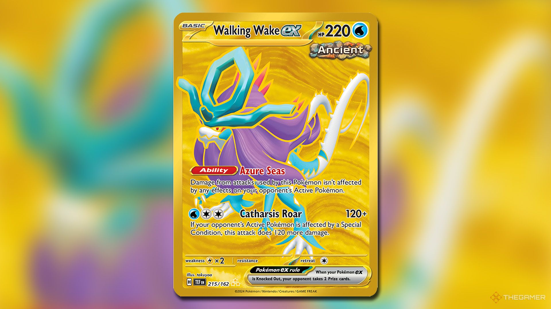 Walking Wake ex from Temporal Forces in Pokemon TCG.