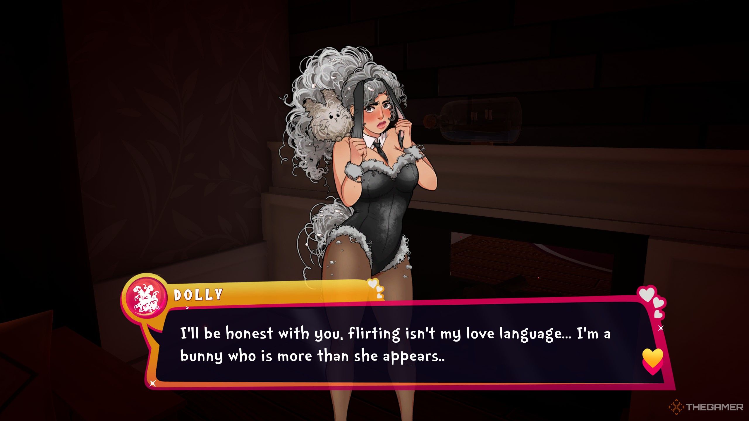Dolly talking about her aversion to flirting in date everything.