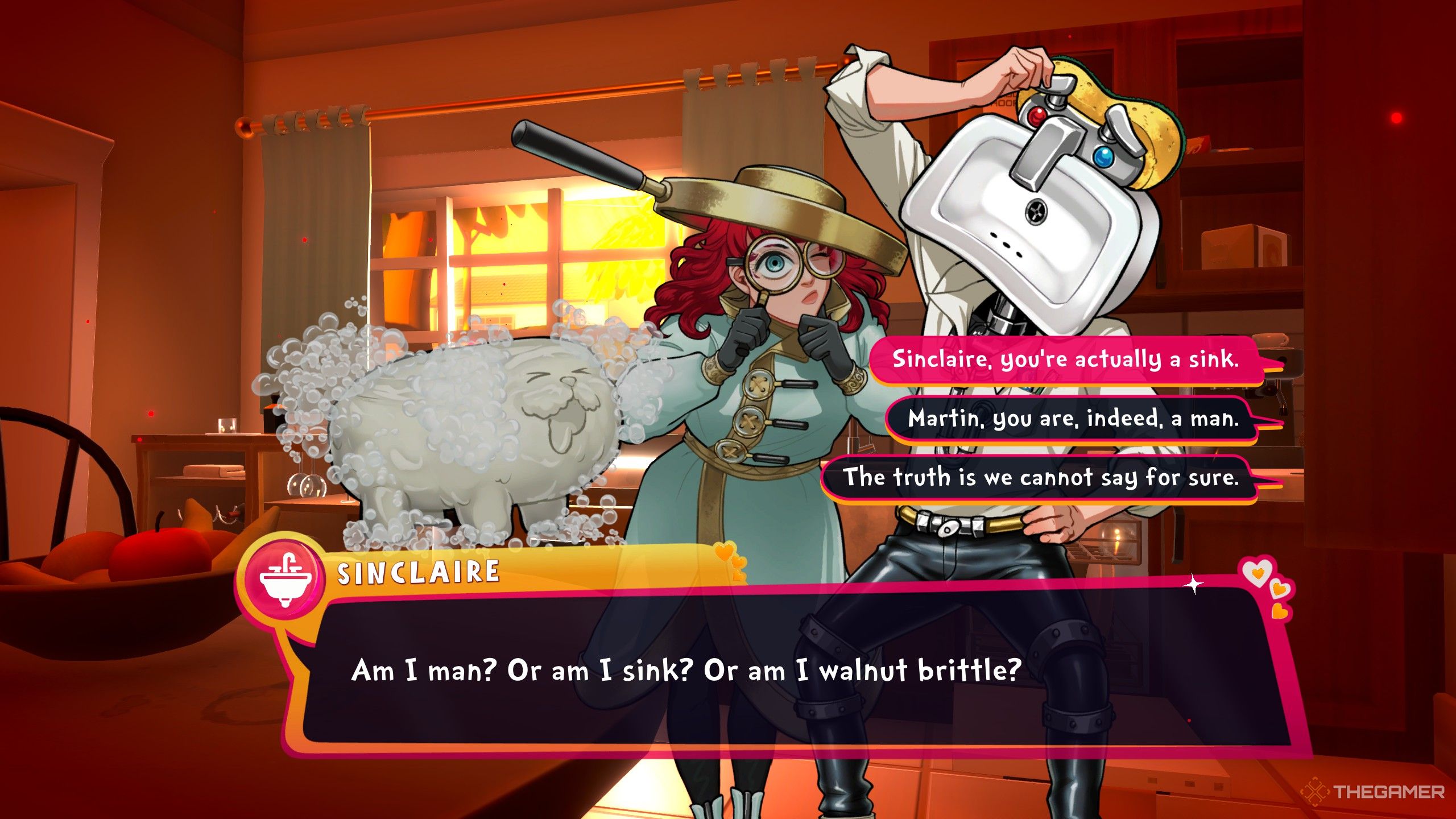 Talking to Sinclaire about who he is in date everything.