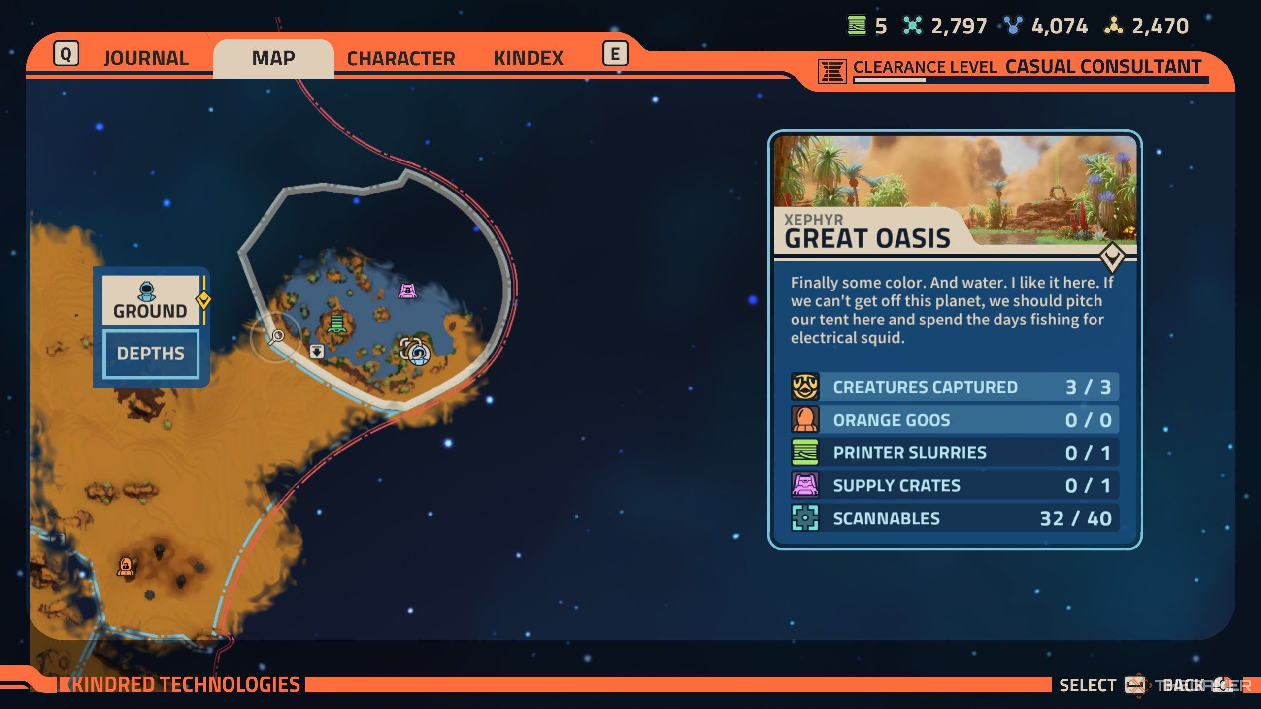Revenge of the Savage Planet Xephyr selfie location 2 in the great oasis.