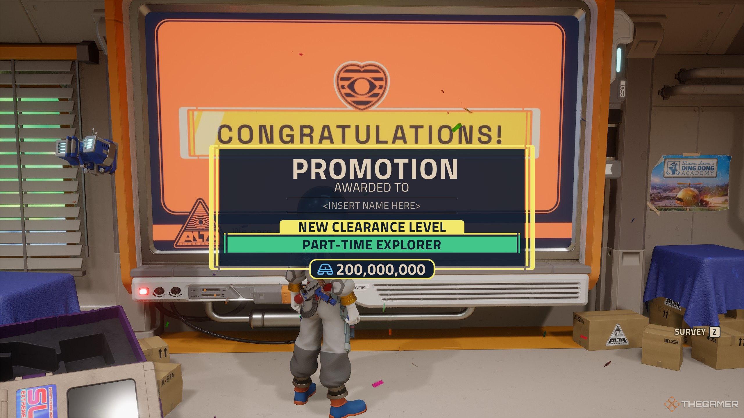 The reward for completing the shock and awe challenge in revenge of the savage planet.