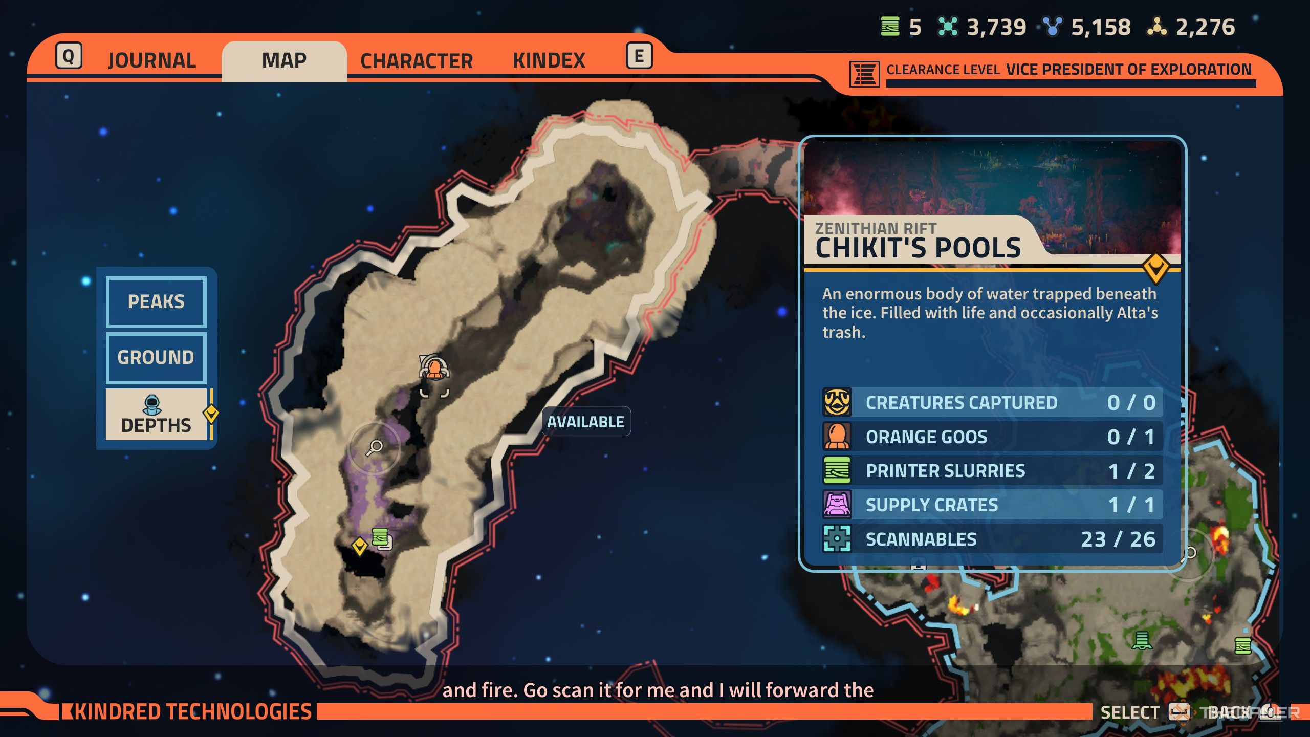 Revenge of the Savage Planet Zenithian Rift Orange Goo location chikit's pools 1.