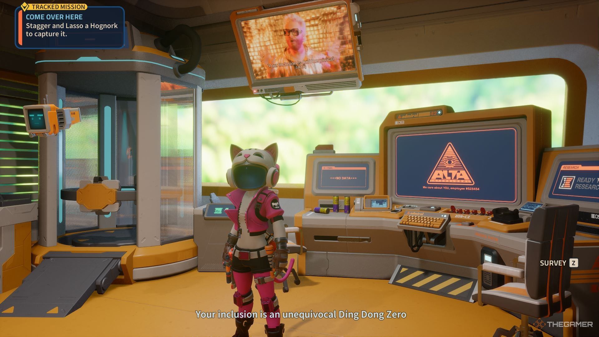 A pioneer in the habitat in Revenge of the Savage Planet.