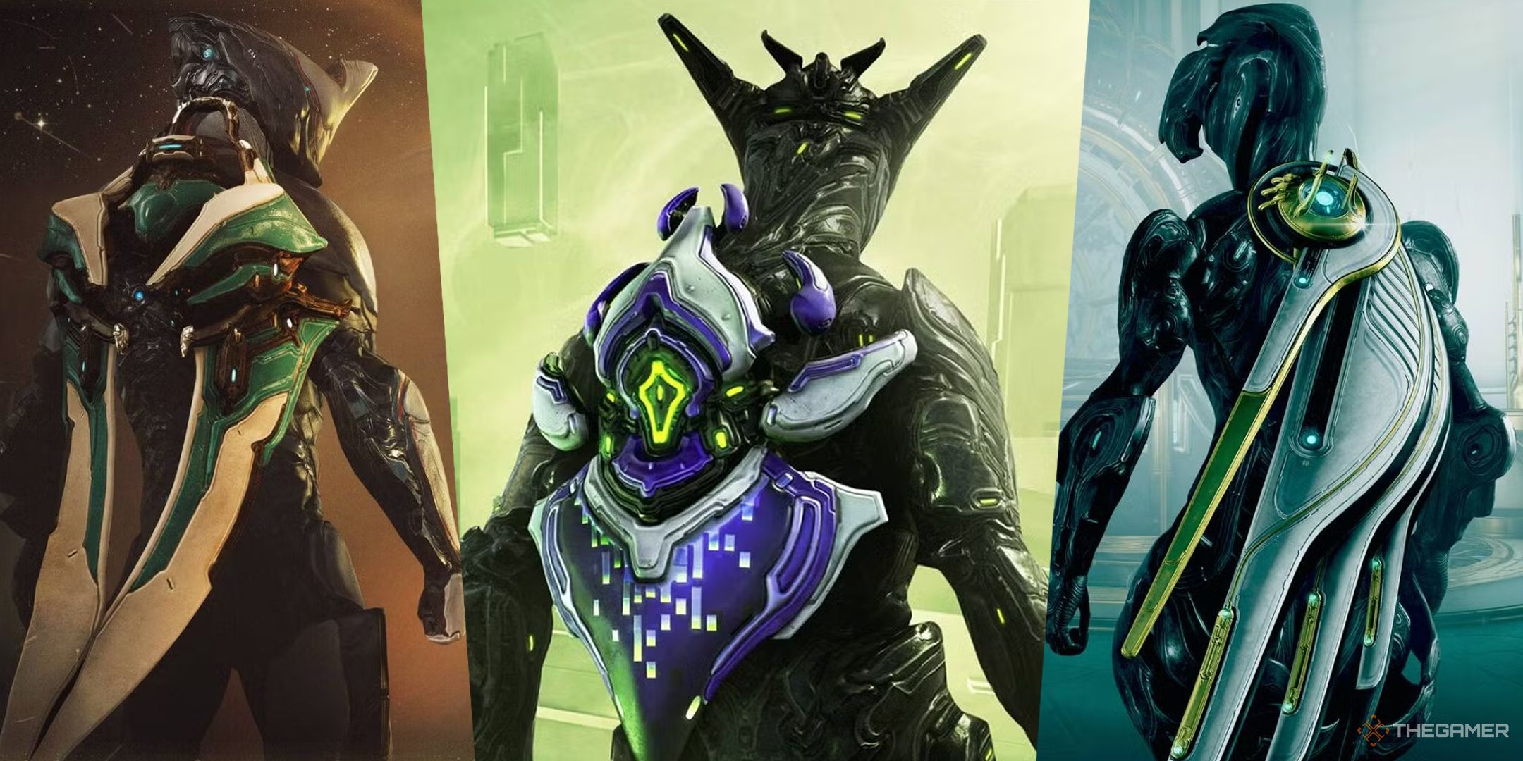 A Split Image Featuring Syandana From Warframe.