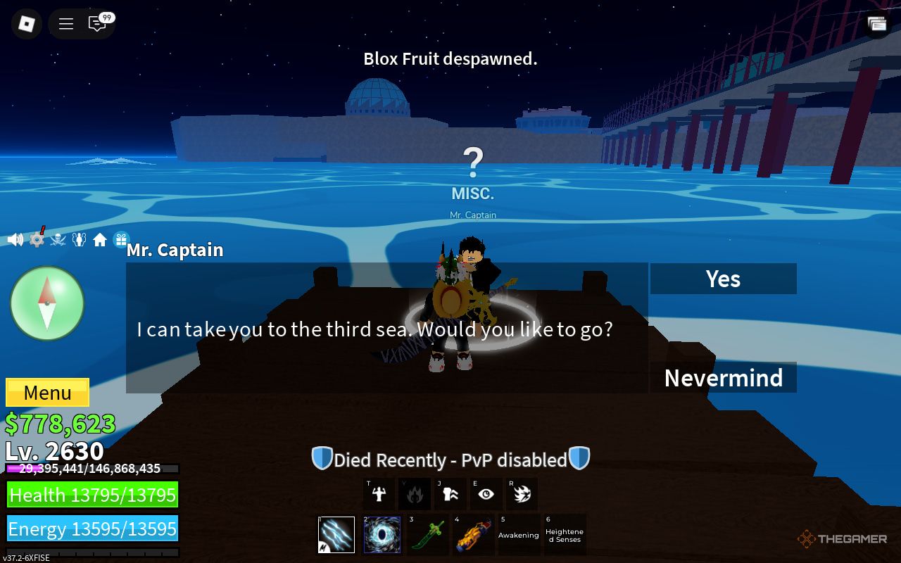 Mr. Captain NPC in Blox Fruits.