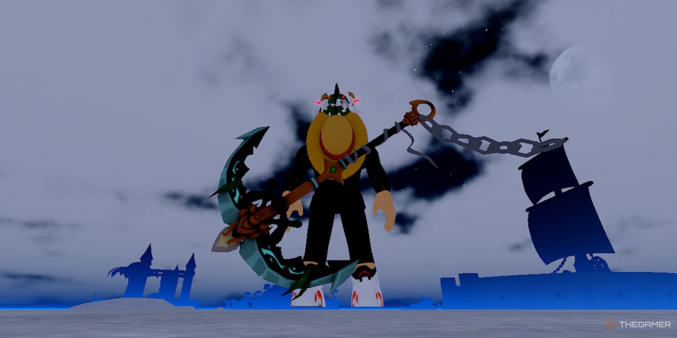 Shark Anchor equipped in Blox Fruits.