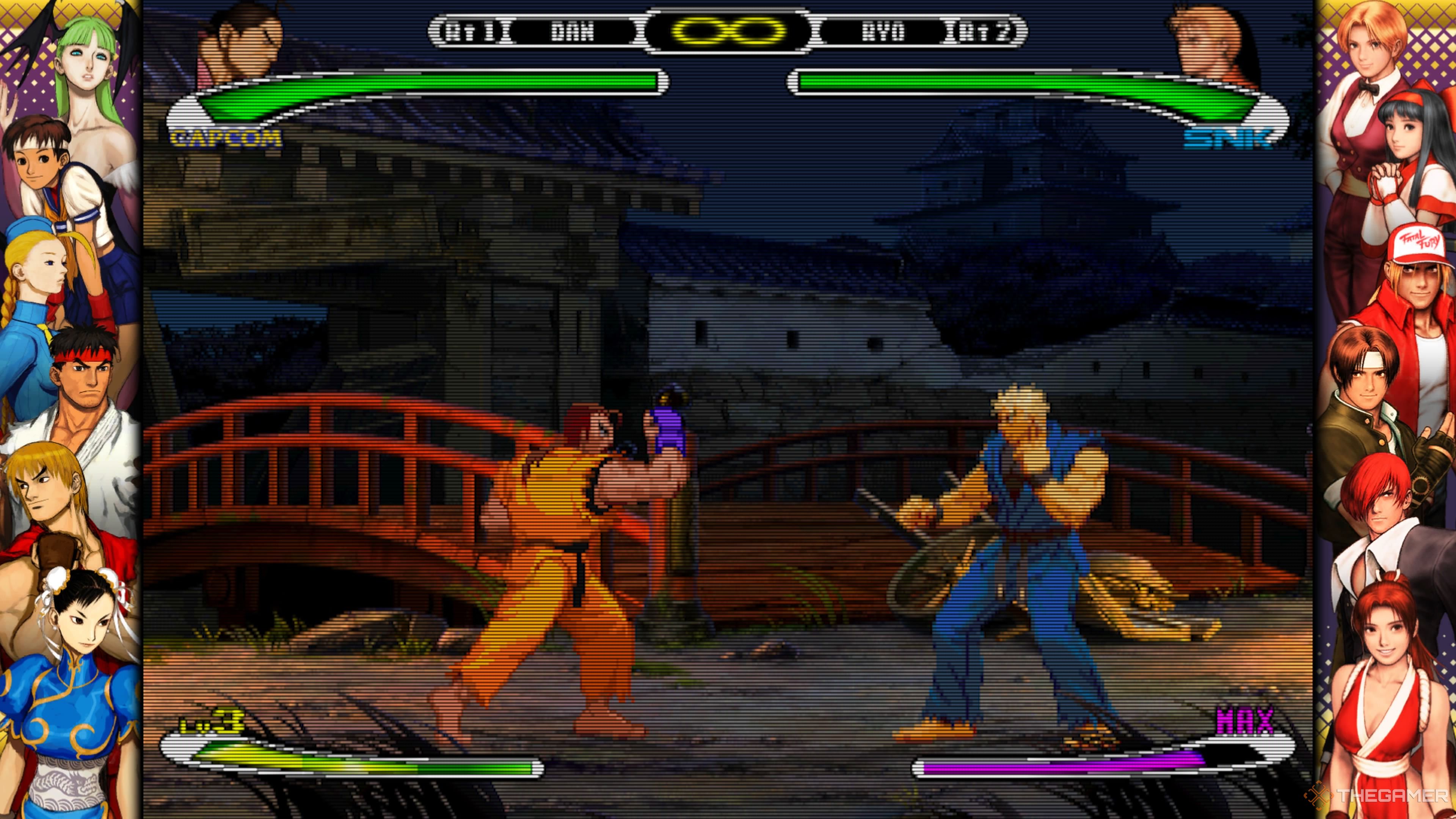 Dan taunting Ryo in Capcom Vs. SNK.