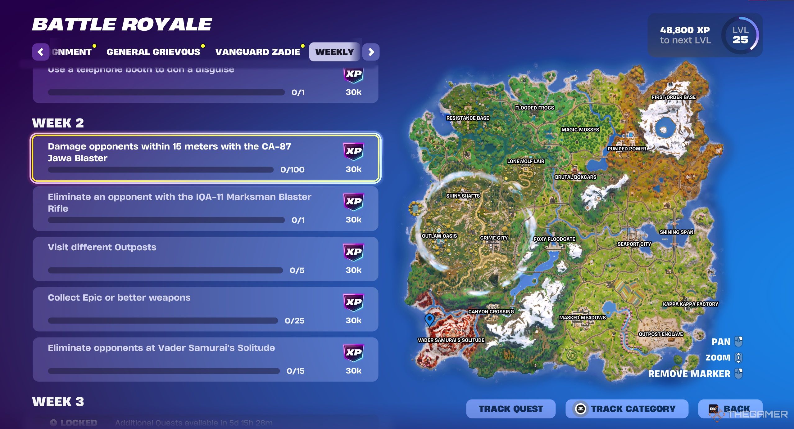 All the week two quests in Fortnite.