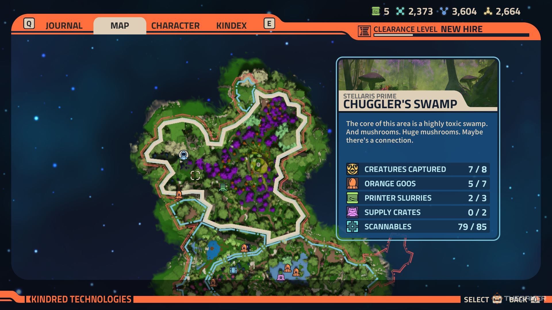 Fighting cliffeside Chuggler's Swamp supply crate map location in Revenge of the Savage Planet.