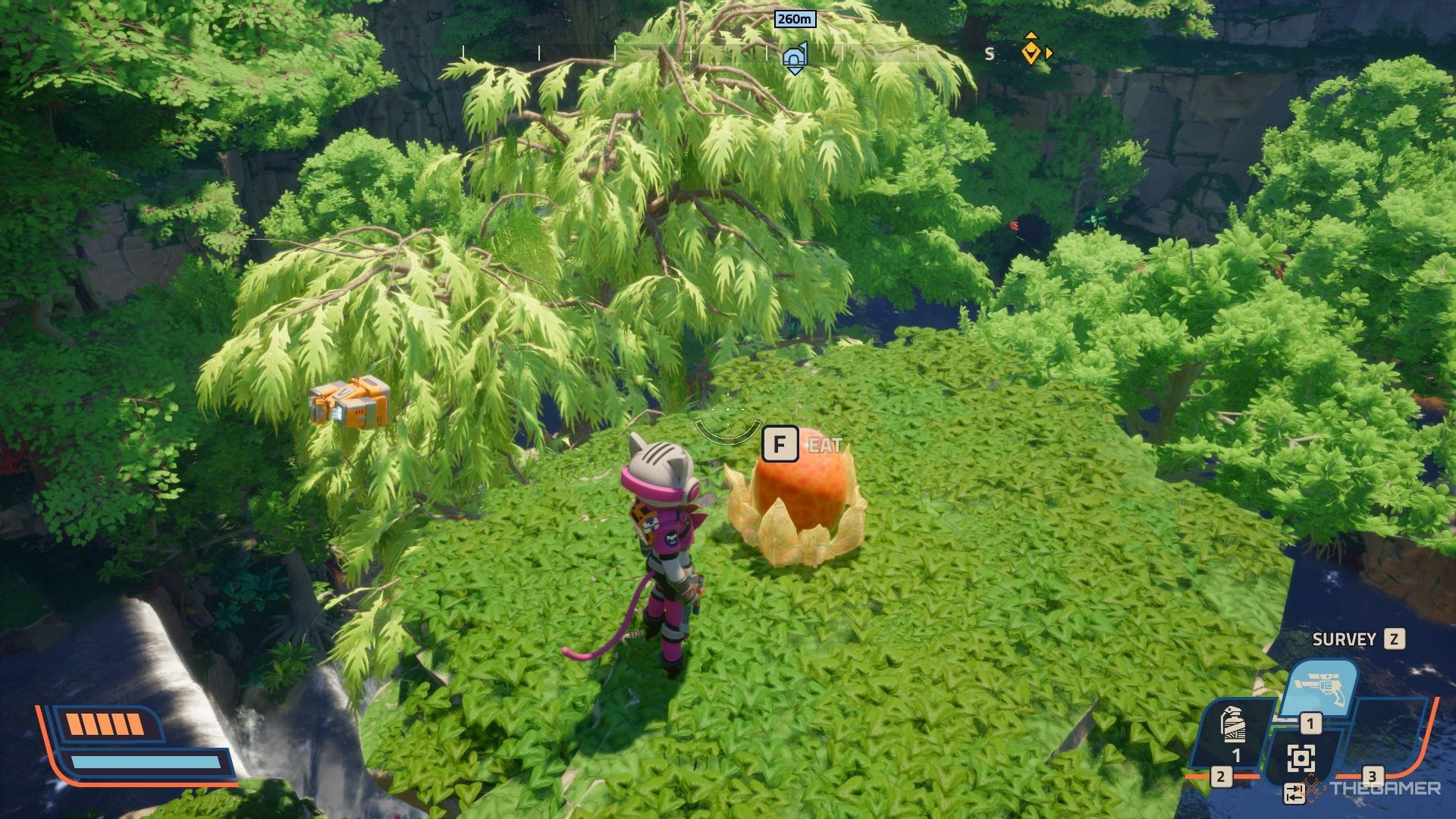 Finding an orange goo in Revenge of the Savage Planet.