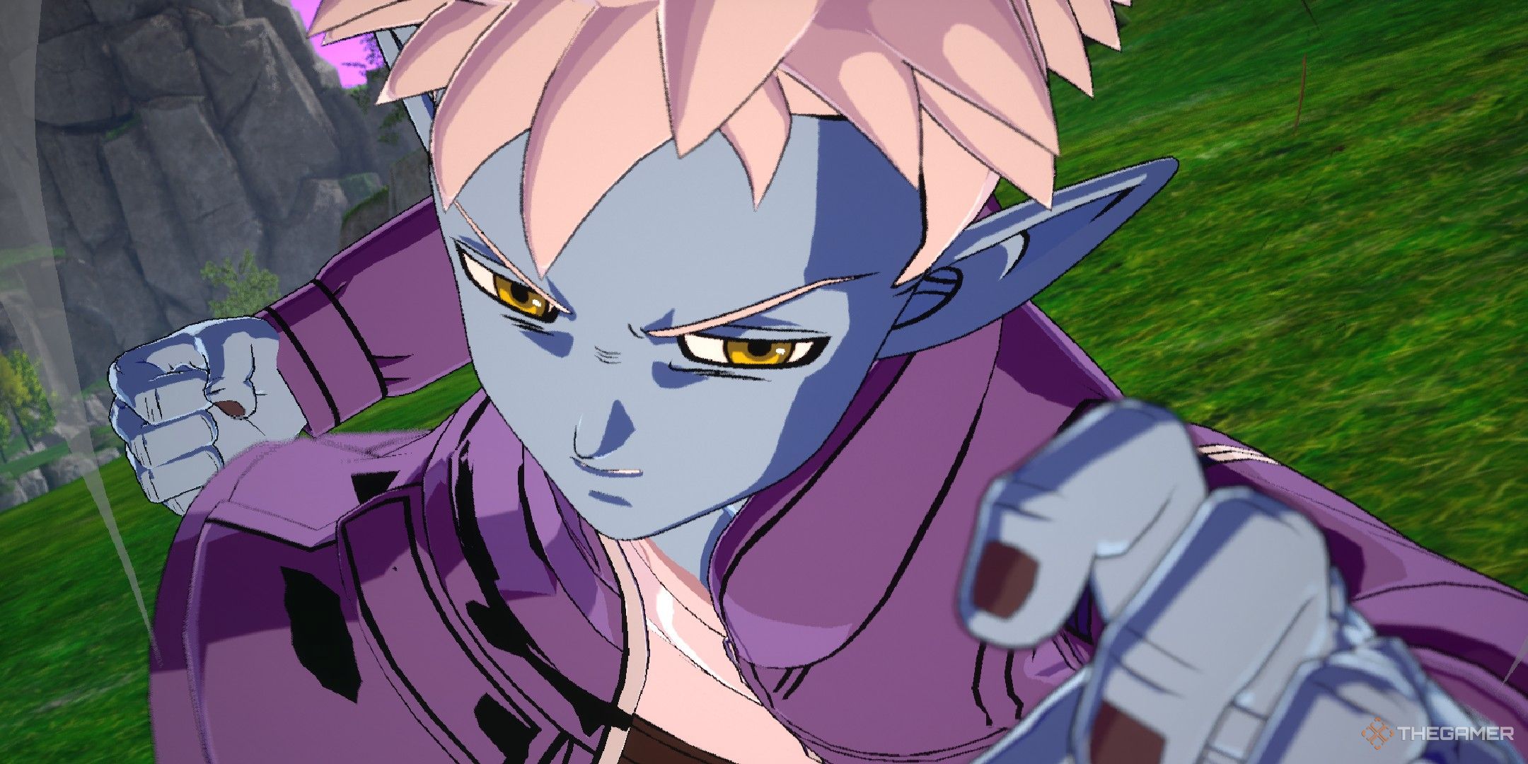 Glorio rushing forward in Dragon Ball Sparking Zero.