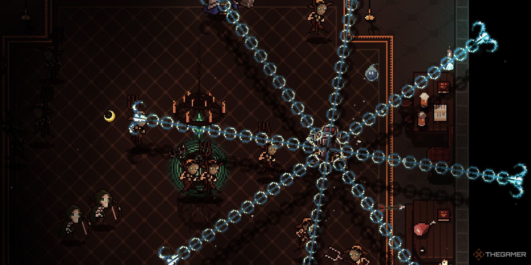 A Knight casting Grappling Hook in The Slormancer.