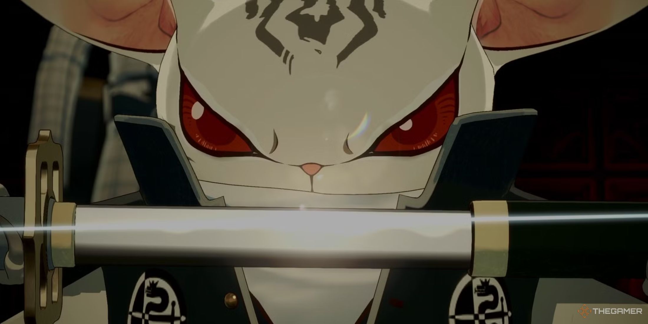 Heismay in a cutscene with a sword in Metaphor ReFantazio.