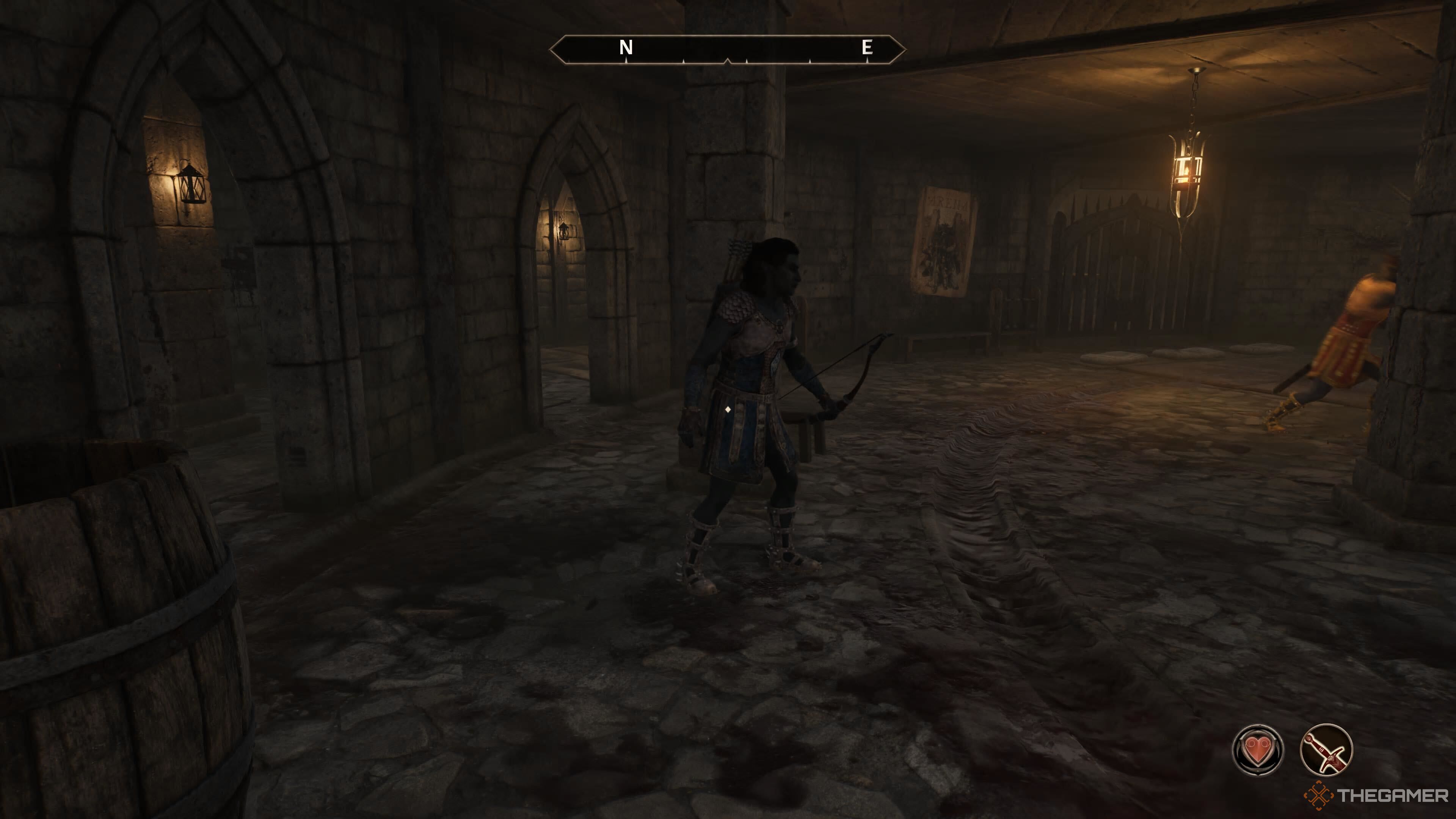 One of the Blue Team members in Oblivion Remastered's Arena.