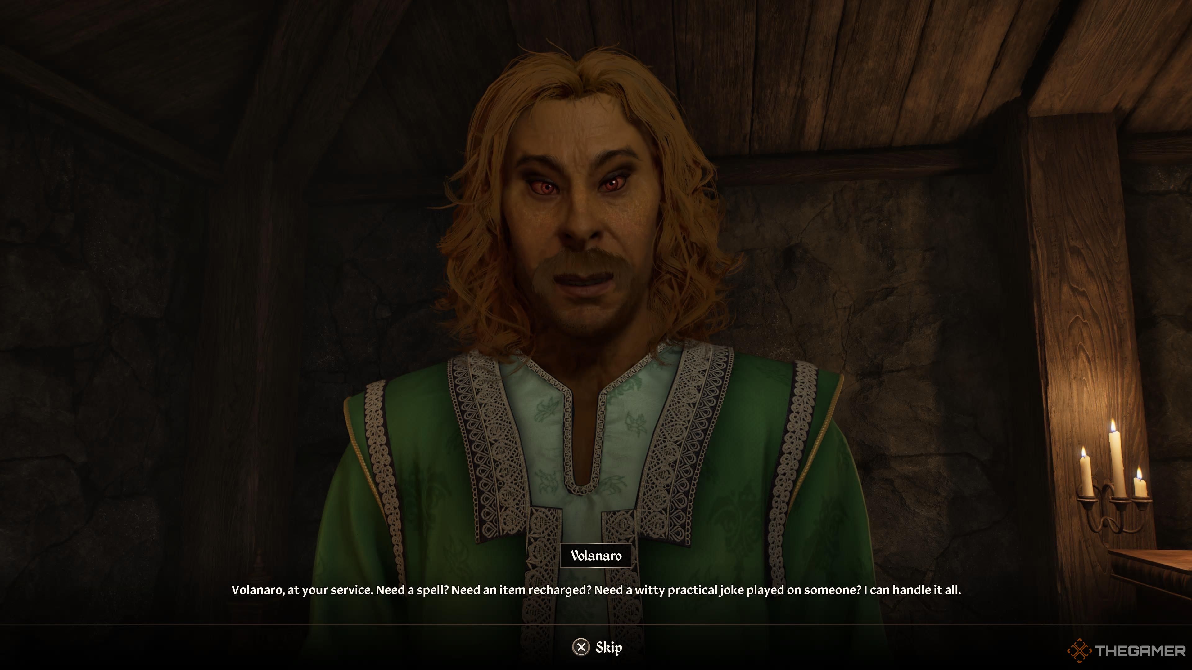 Volonaro of the Mages Guild in Oblivion Remastered.