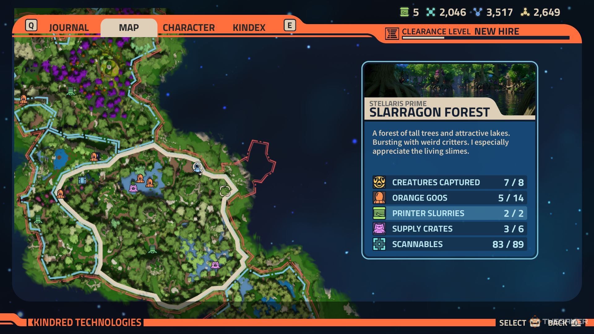 Lava fight boulder Slarragon Forest supply crate map location in Revenge of the Savage Planet.