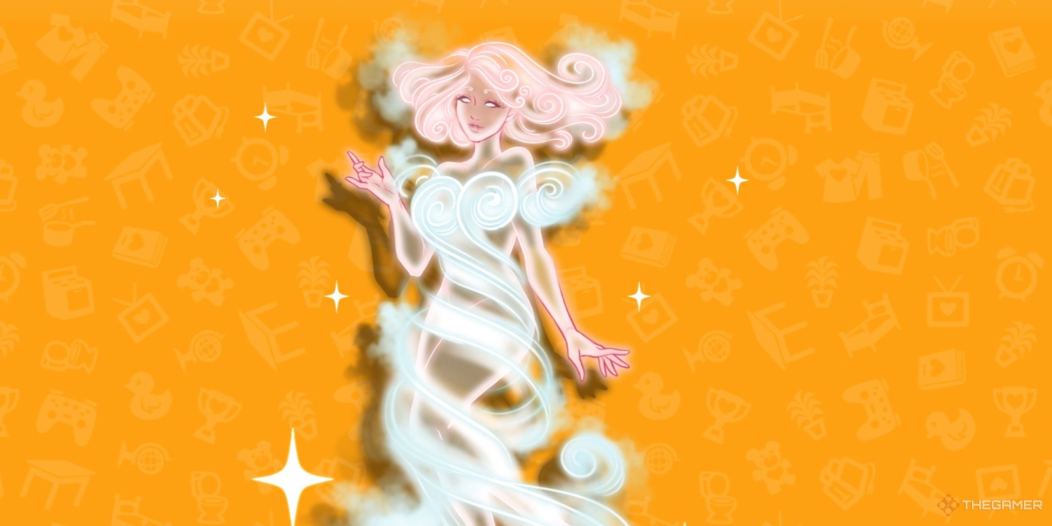Airyn on an orange background from date everything.
