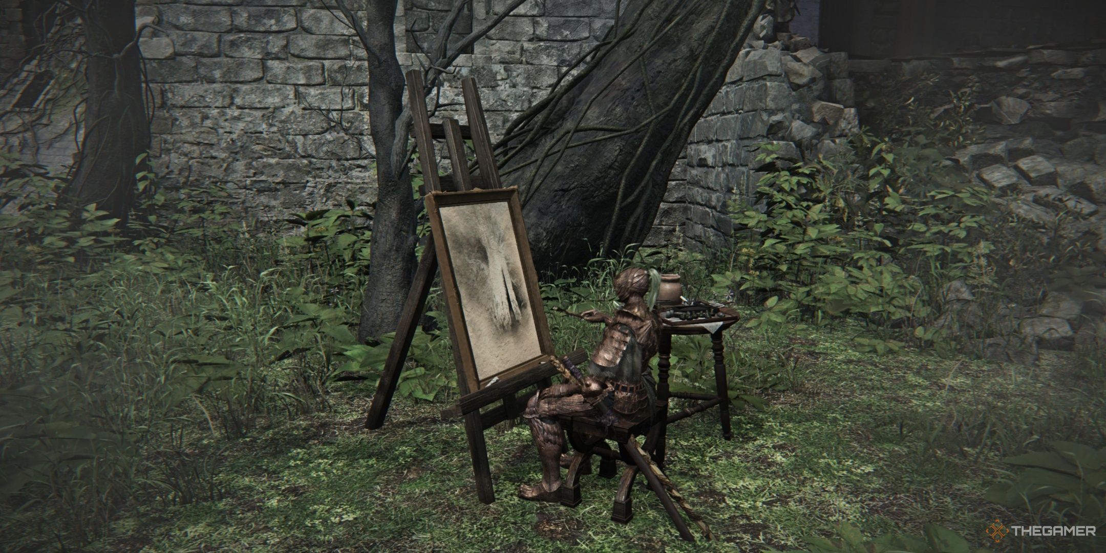 The Executor painting a picture in Elden Ring Nightreign.