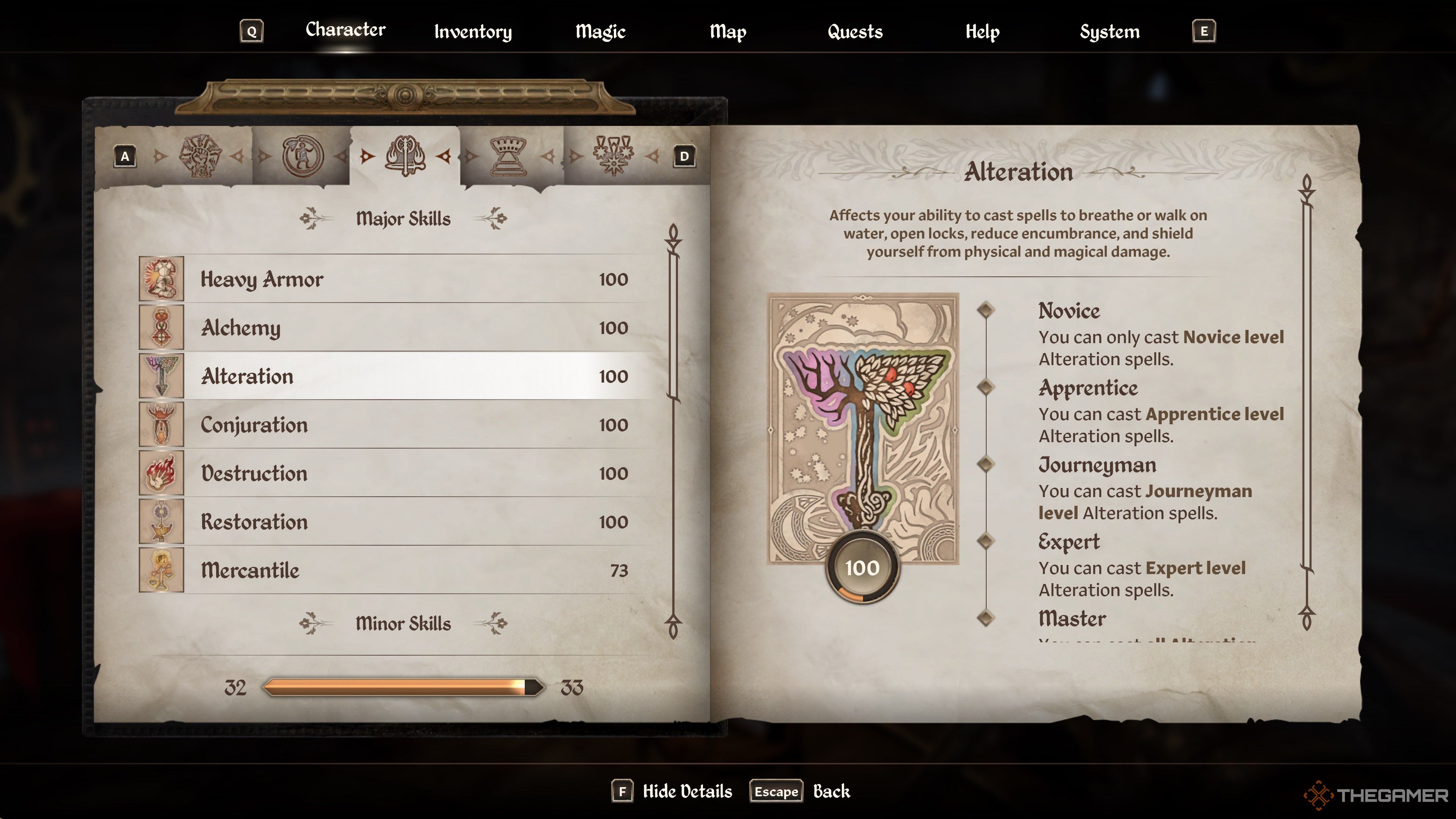 Oblivion Alteration Skill
