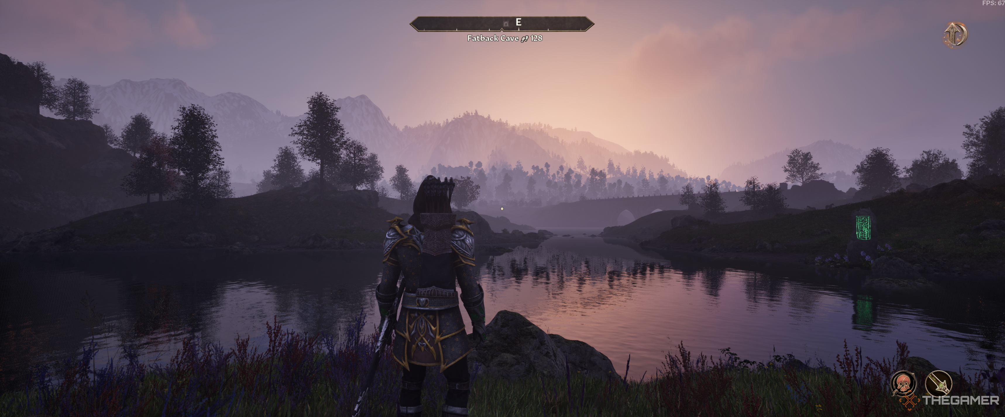 oblivion gradient scenery looking over lake