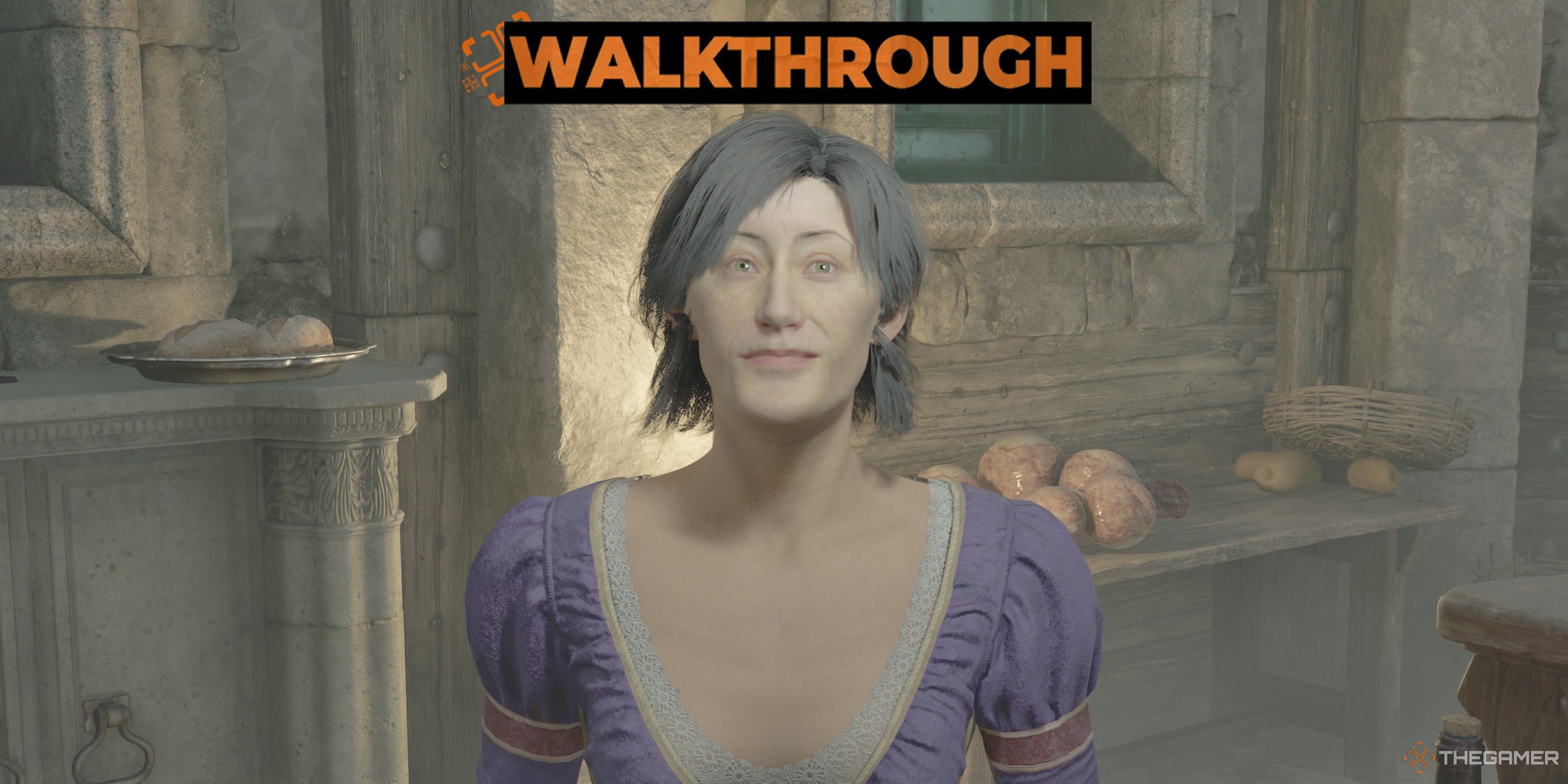 Sickly Bernice speaking to you during A Liquid Solution in Oblivion Remastered.