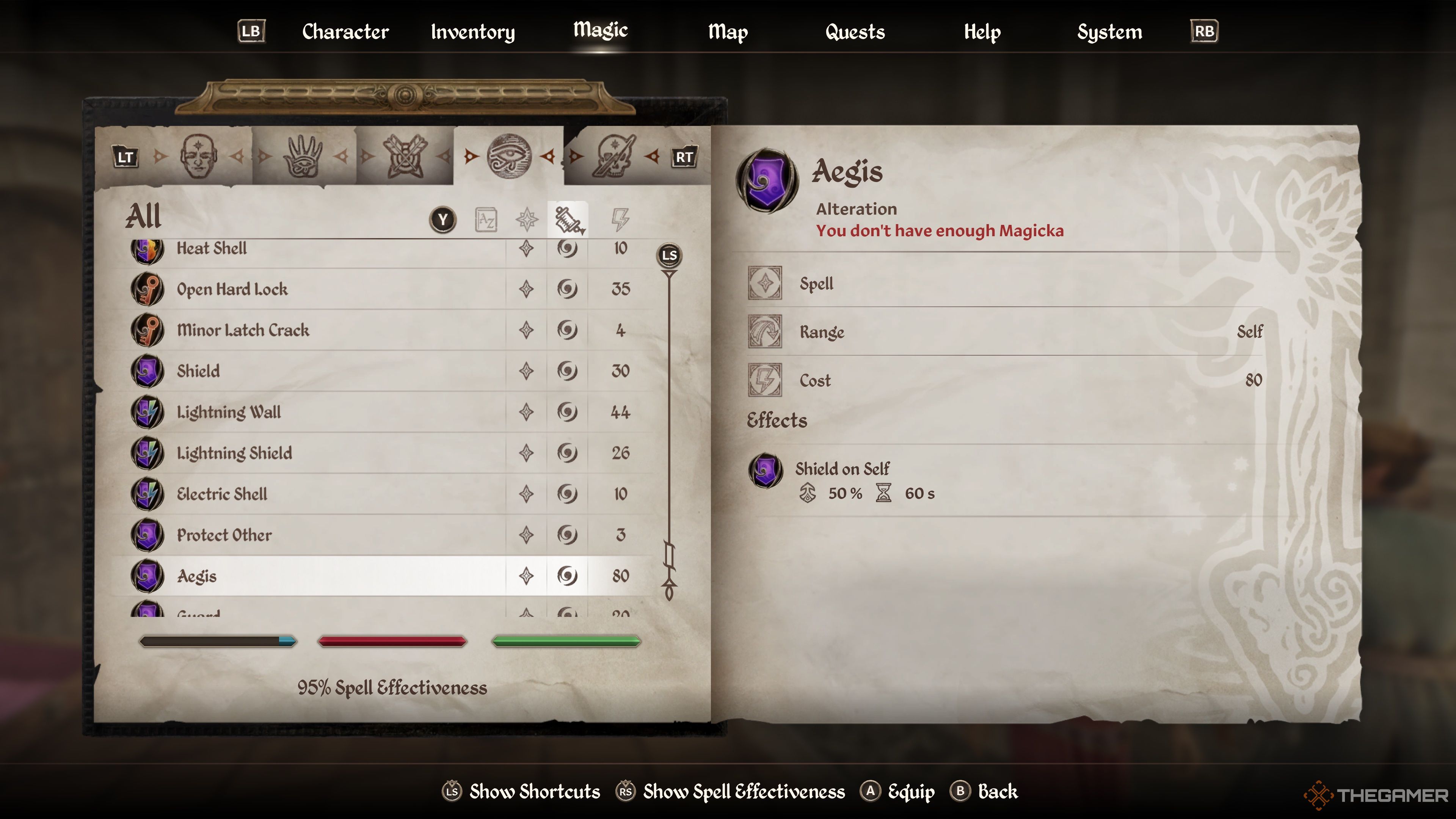 Oblivion Remastered Best Alteration Spells Aegis 4