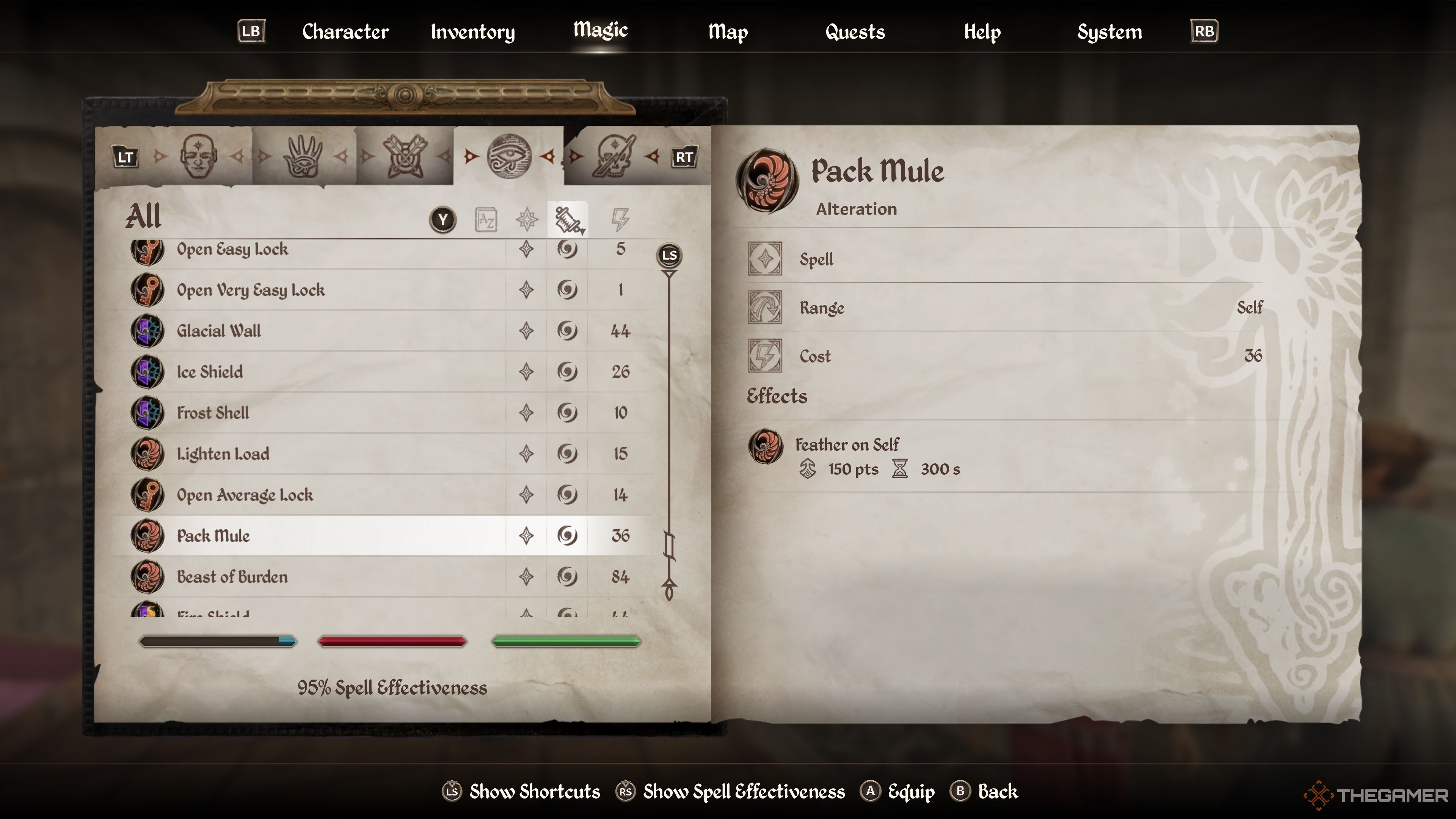 Oblivion Remastered Best Alteration Spells Pack Mule 2