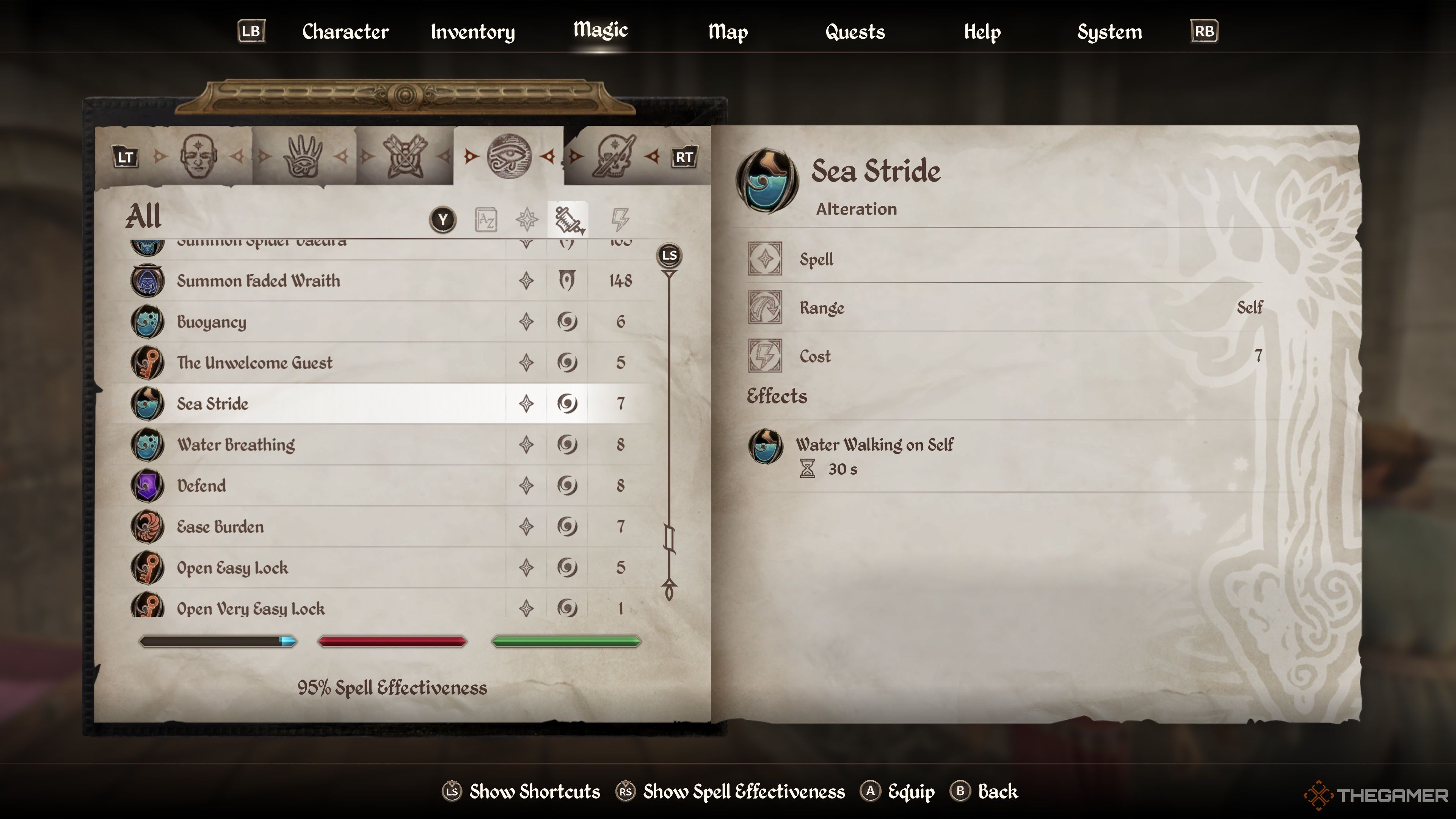 Oblivion Remastered Best Alteration Spells Sea Stride 7