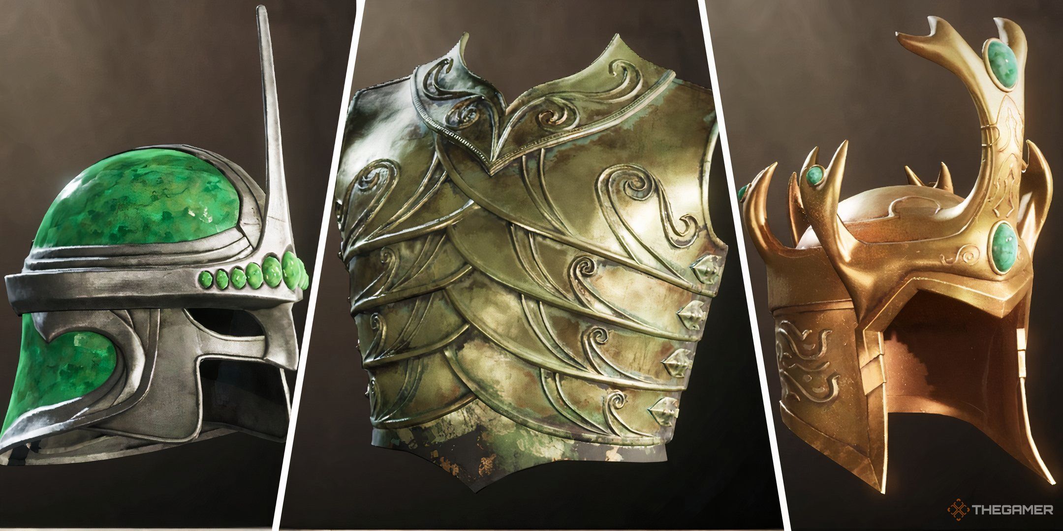 A split image of Fin Gleam, Birthright of Astalon, and Diadem of Euphoria in Oblivion Remastered.