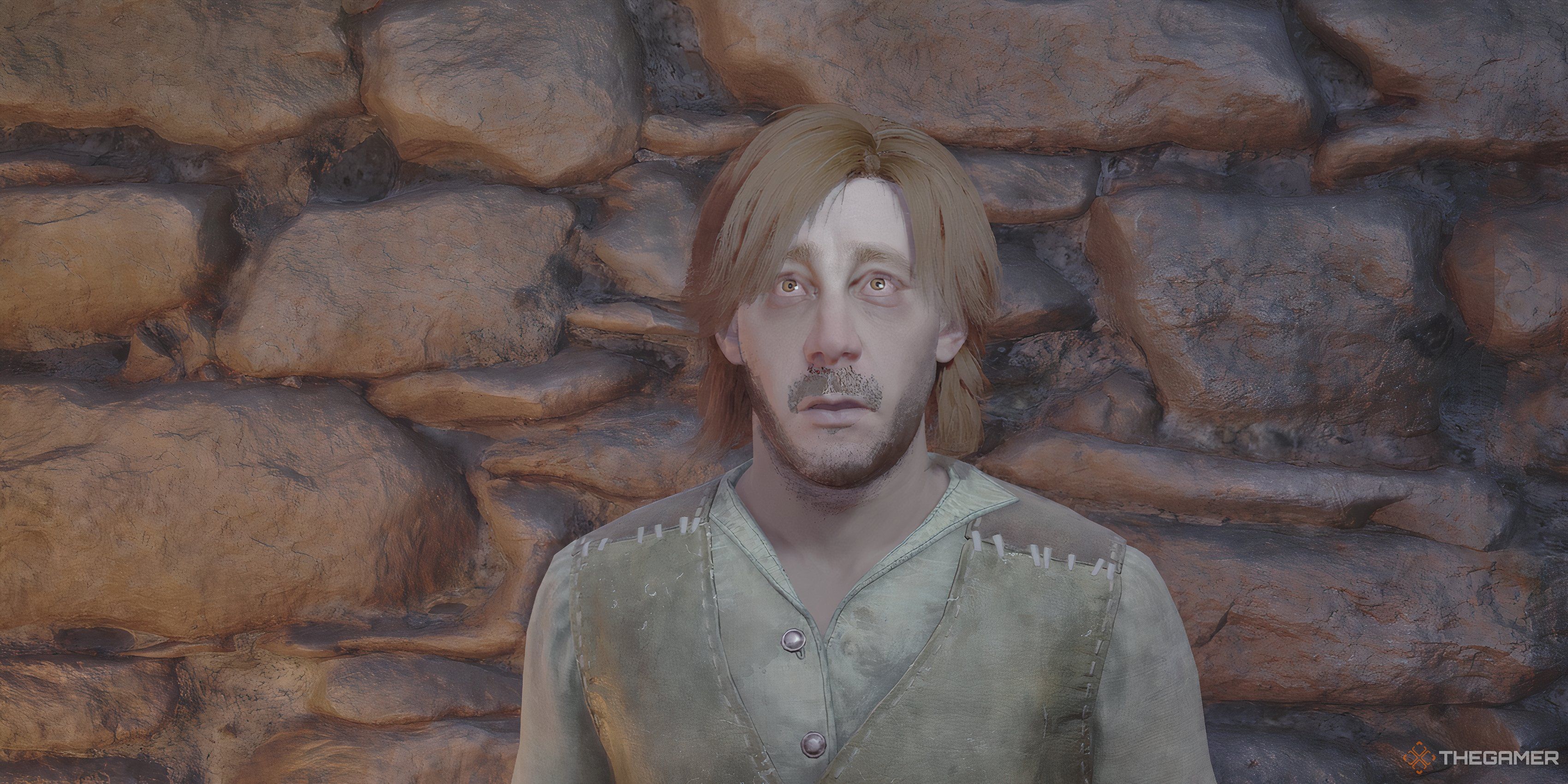 Talking to Lazy Kaslowyn In Oblivion Remastered.