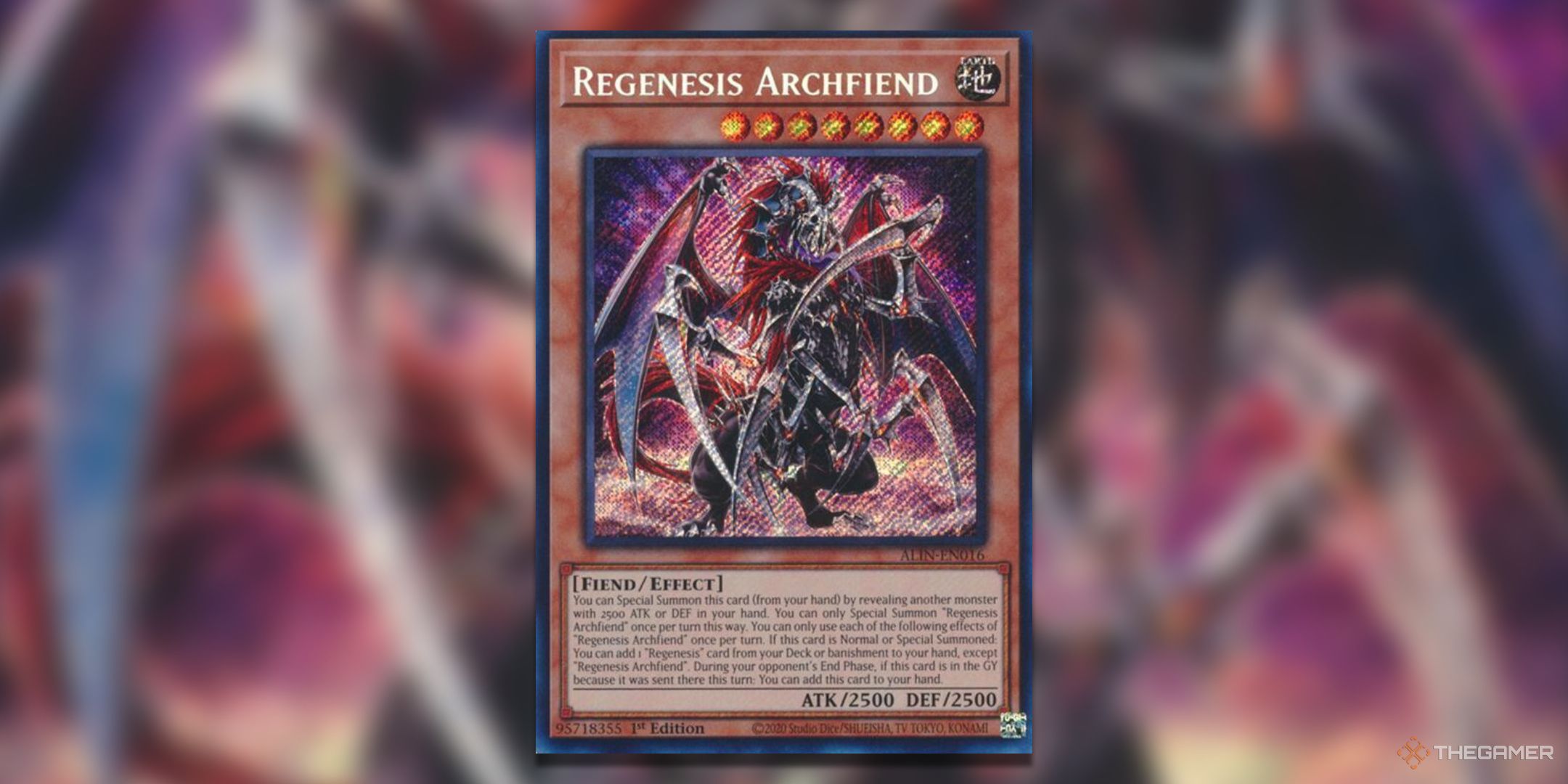Regenesis Archfiend Yu-Gi-Oh! TCG secret rare card art from Alliance Insight.