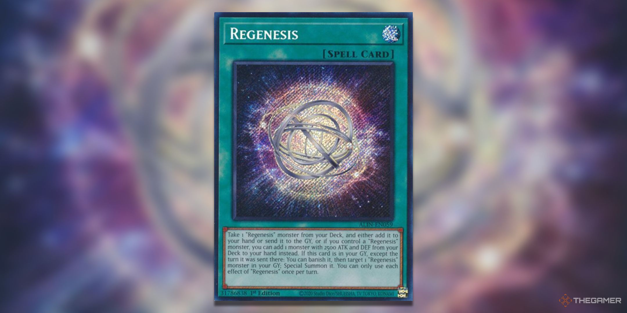 Regenesis Yu-Gi-Oh! TCG secret rare card art from Alliance Insight.