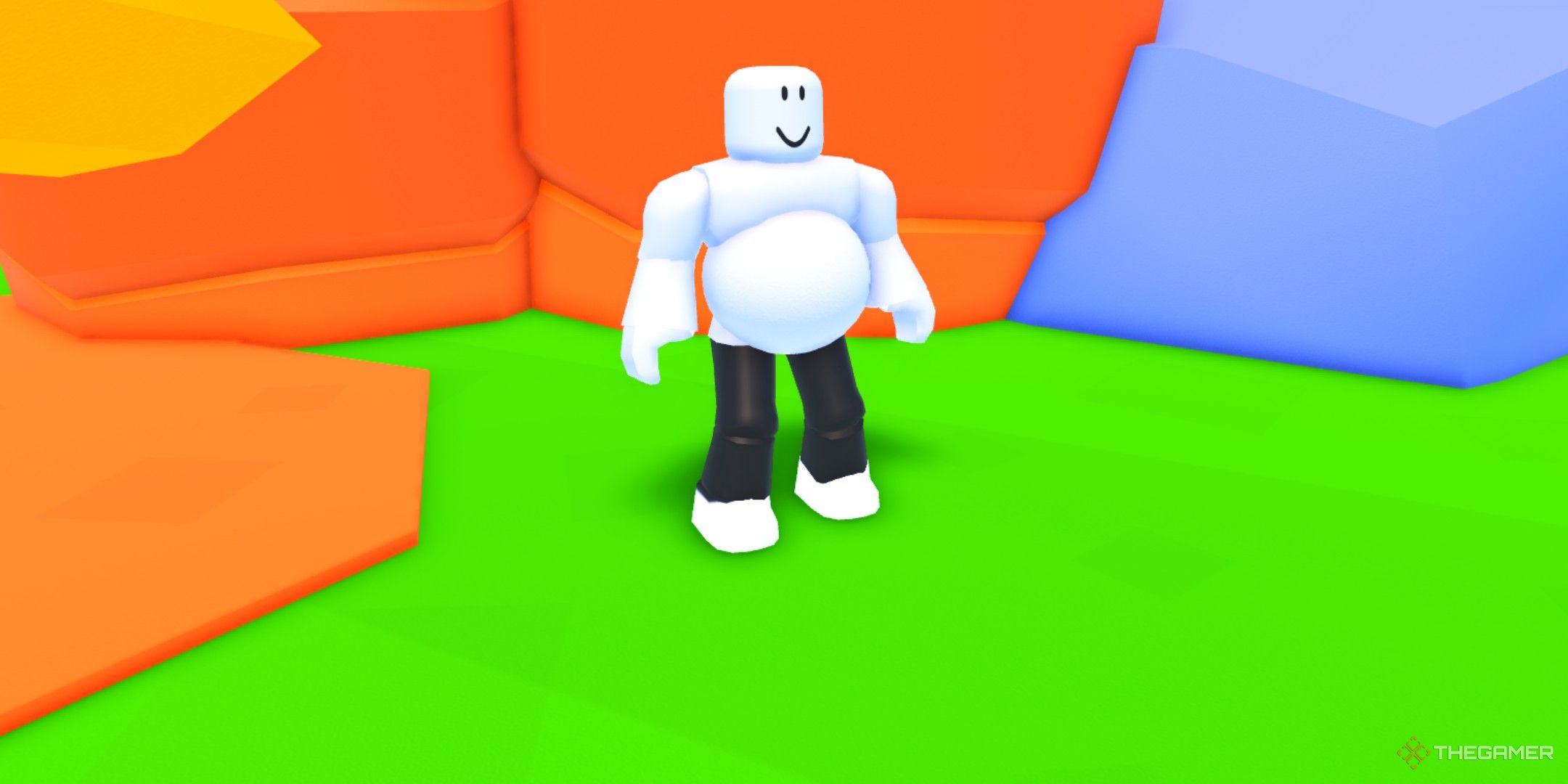 a player in Get Strong and Race on Roblox
