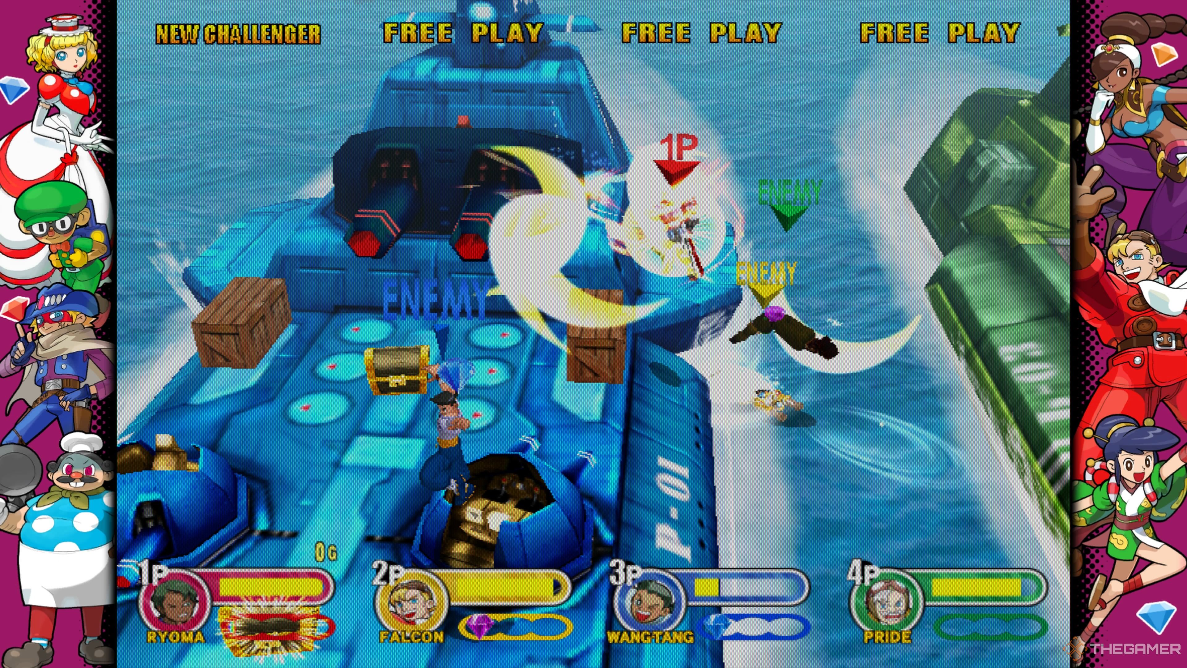 Ryoma using his Power Stone super power in Power Stone 2.