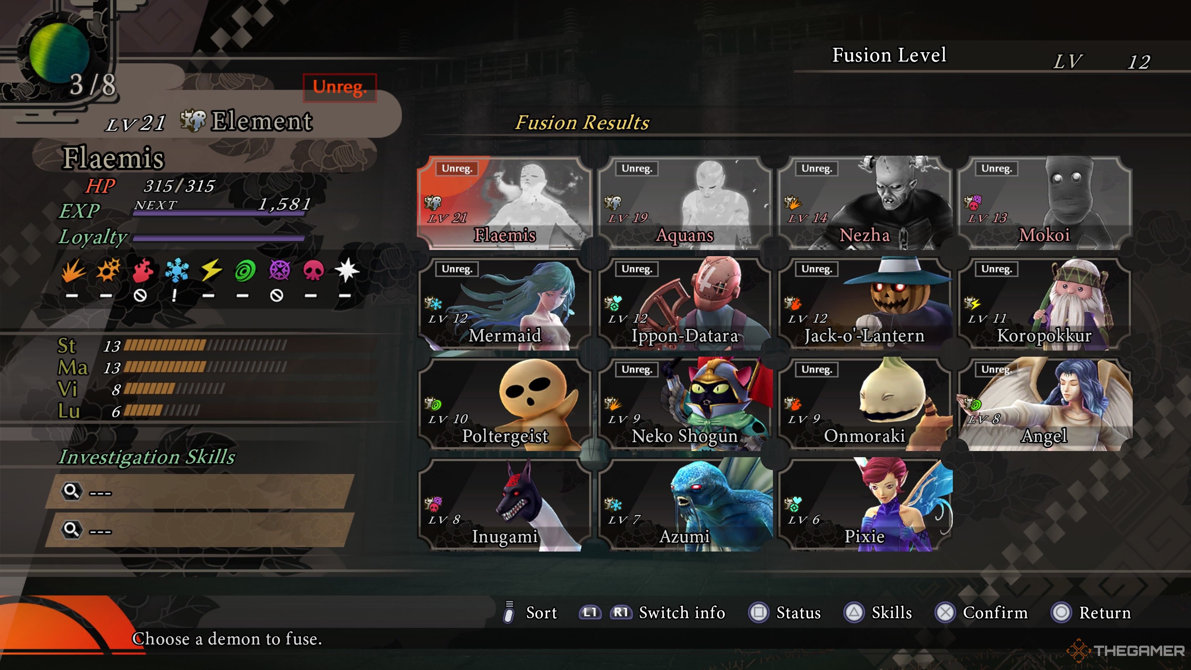 Search fusion in Raidou Remastered The Mystery of the Soulless Army.