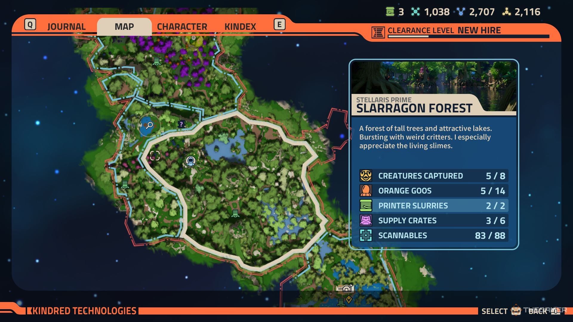 Slarragon Forest tree Printer Slurry location on Stellaris Prime in Revenge of the Savage Planet.