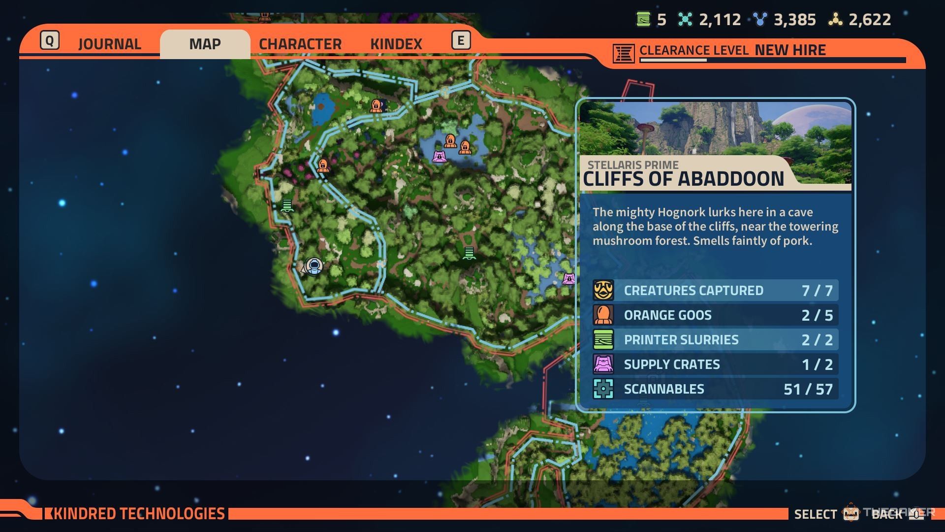 Southern Cliffs of Abaddoon supply crate map location in Revenge of the Savage Planet.