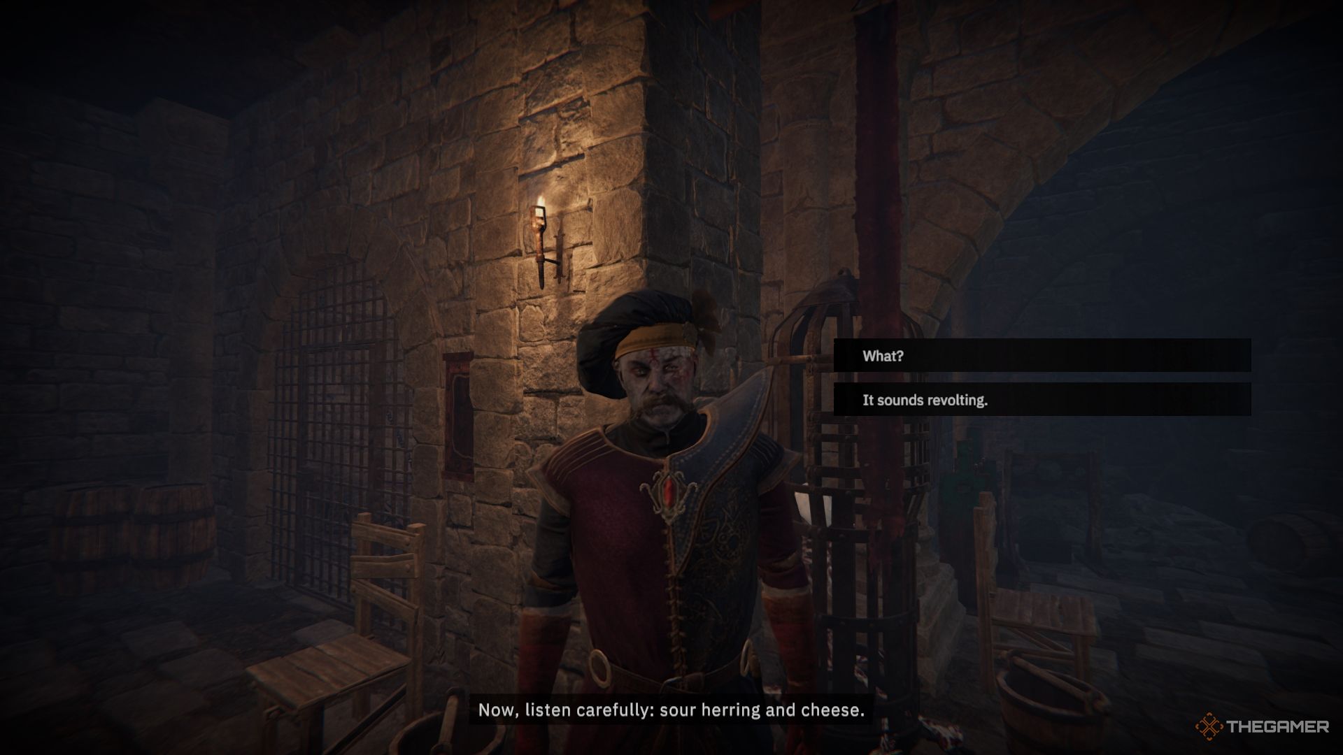Rumpolt talks about sour herring and cheese in his underground kitchen.