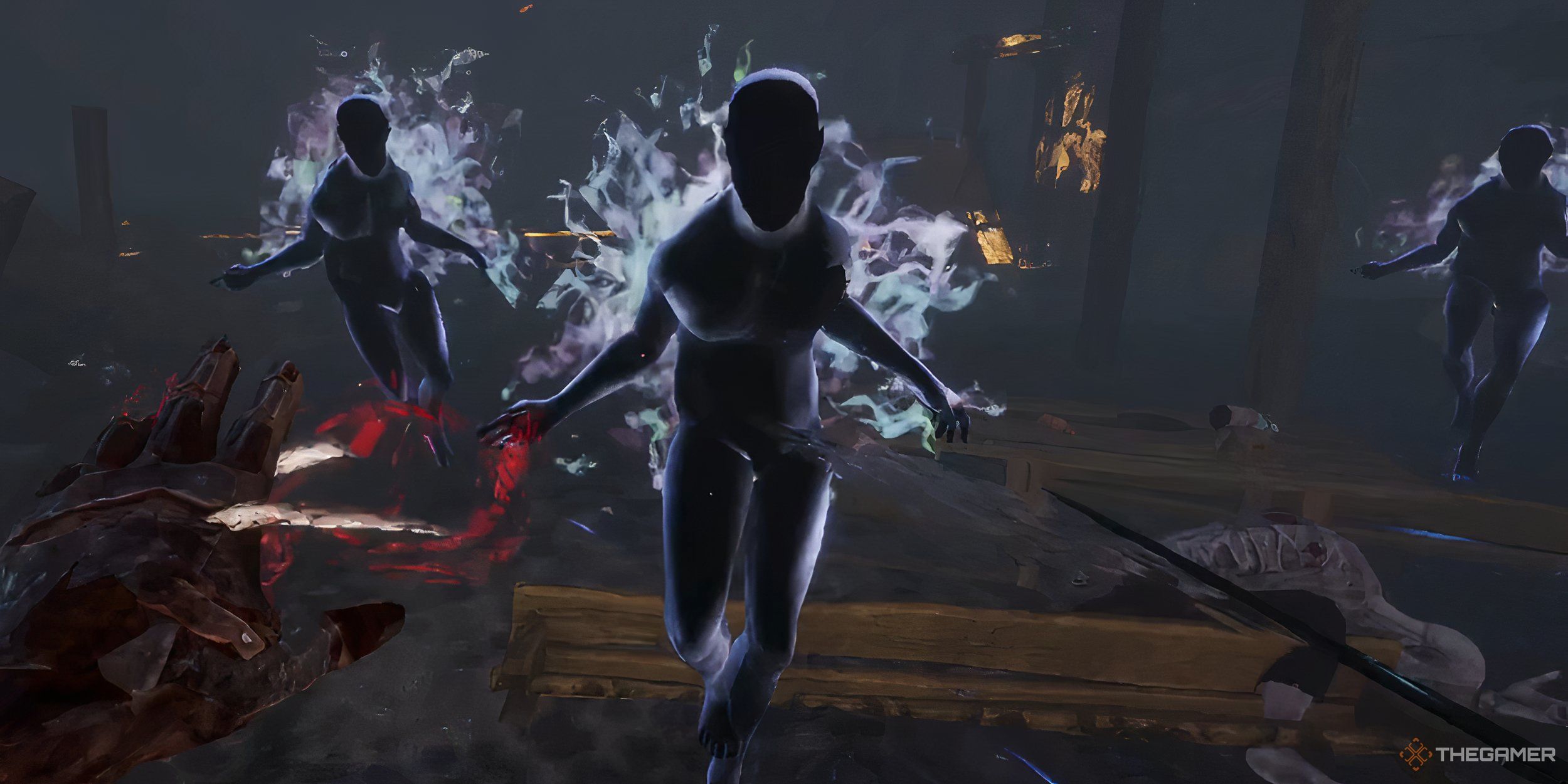 Wyrdspawn rushing towards the player at night.