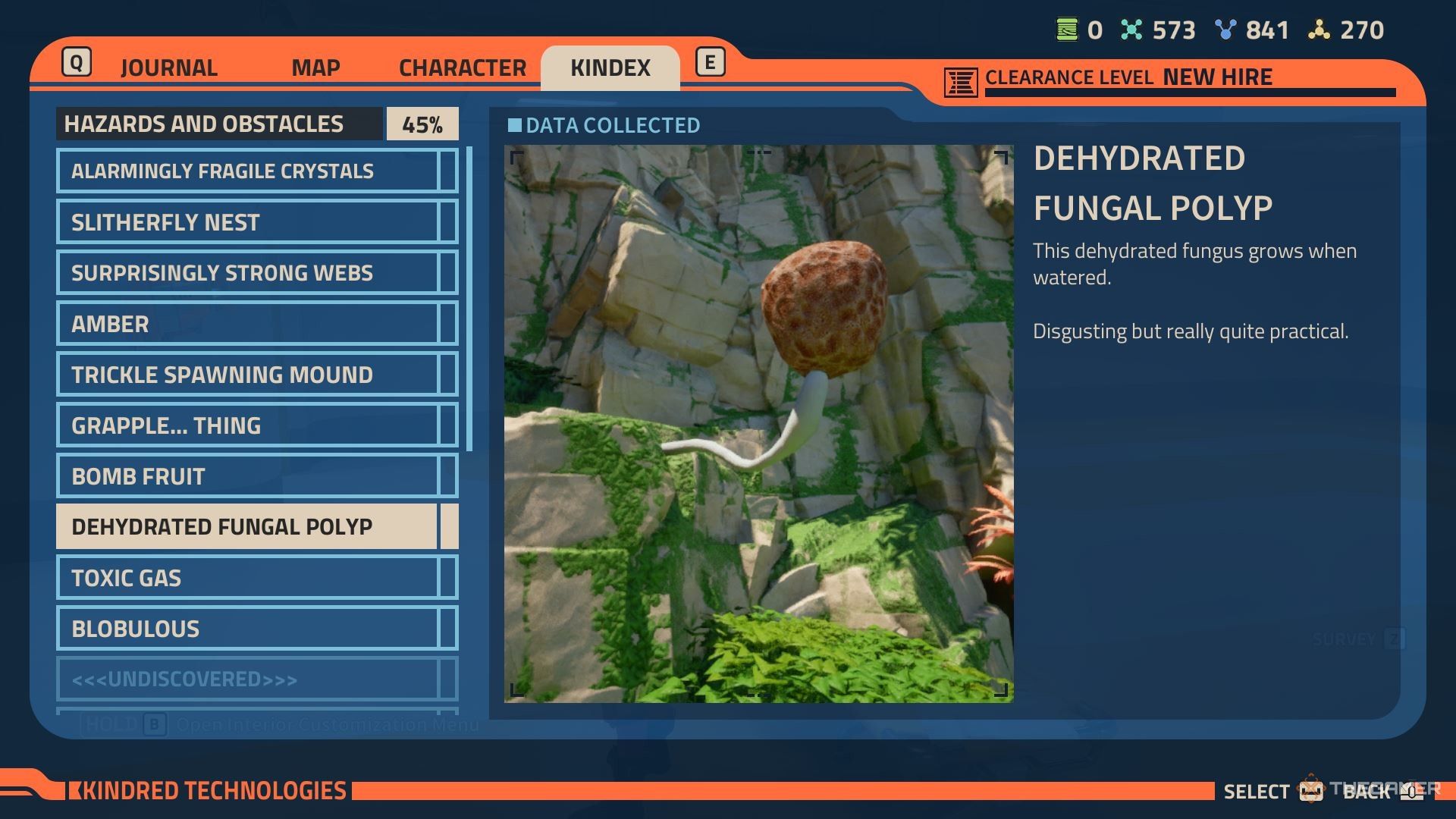 The Dehydrated Fungal Polyp Kindex entry in Revenge of the Savage Planet.