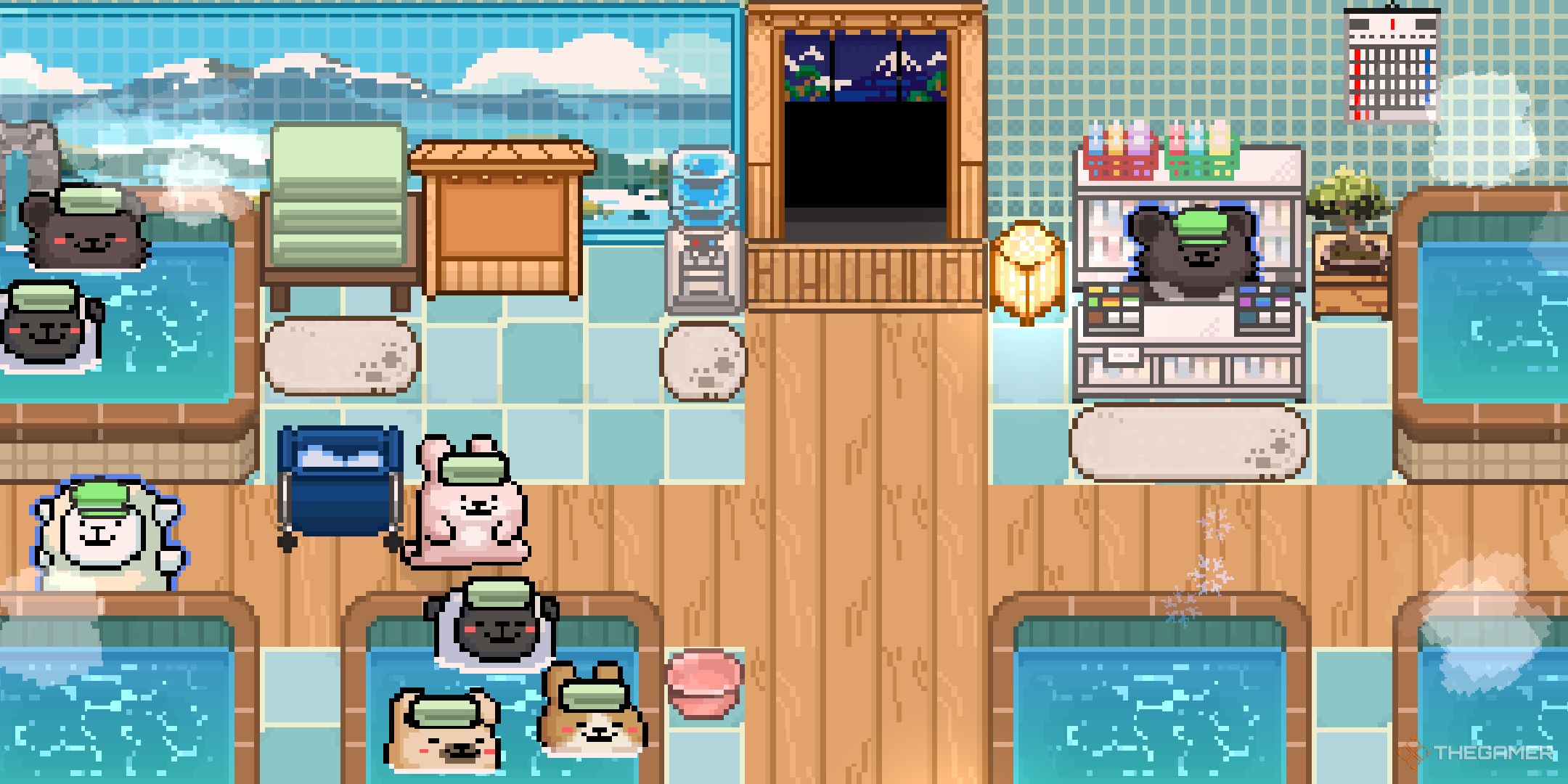 The entrance of a spa in Animal Spa.