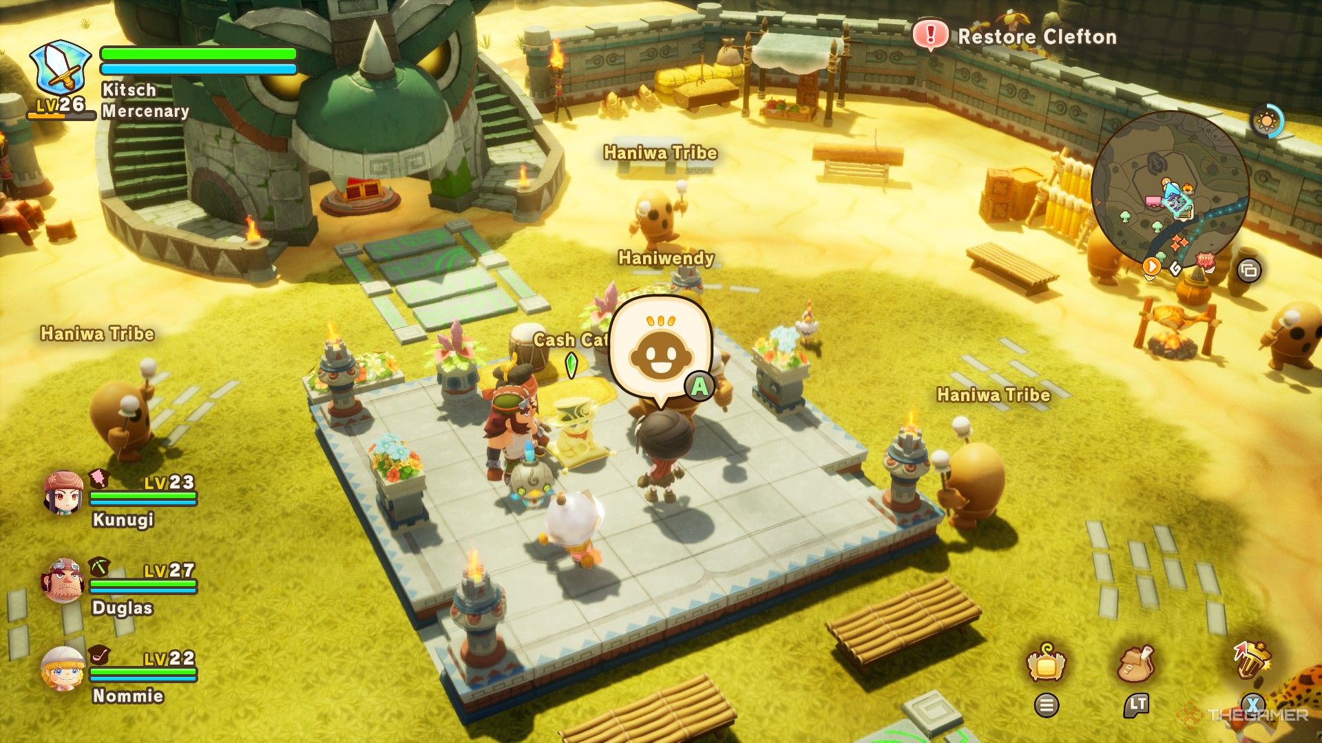 The player near Haniwendy in Fantasy Life i The Girl Who Steals Time.