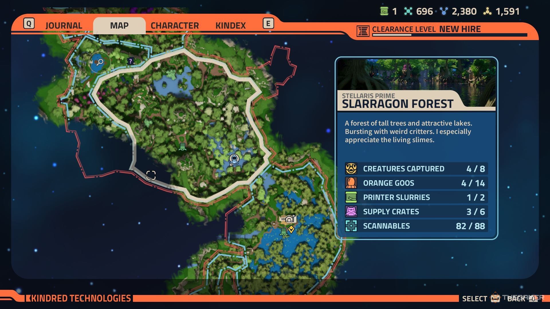 The pond Printer Slurry location on Stellaris Prime in Revenge of the Savage Planet.