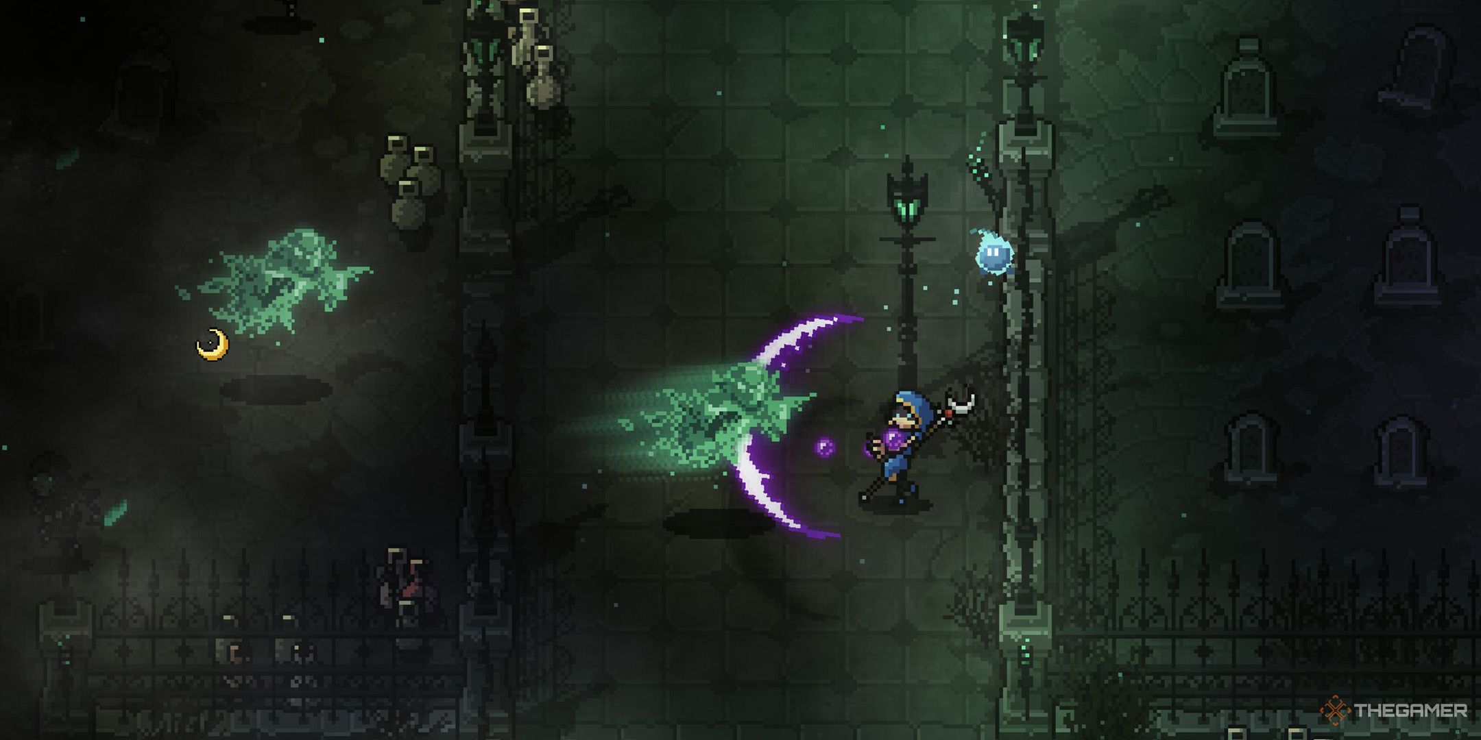 An Arcane Commander protecting himself from ghosts using Arcane Barrier in The Slormancer.