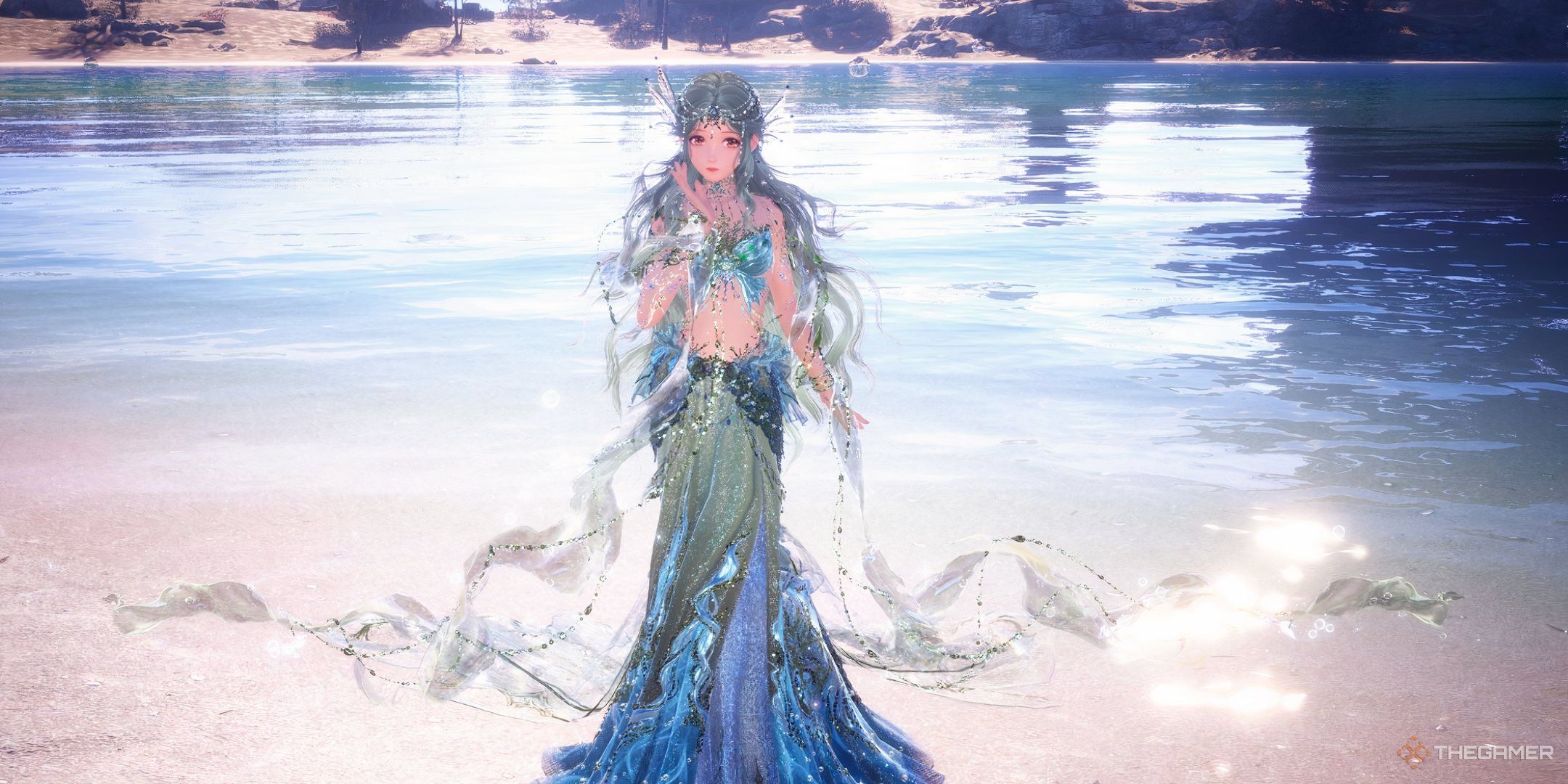 Nikki is wearing dyed clothes with subtle shades unlocked with prisms in Infinity Nikki.