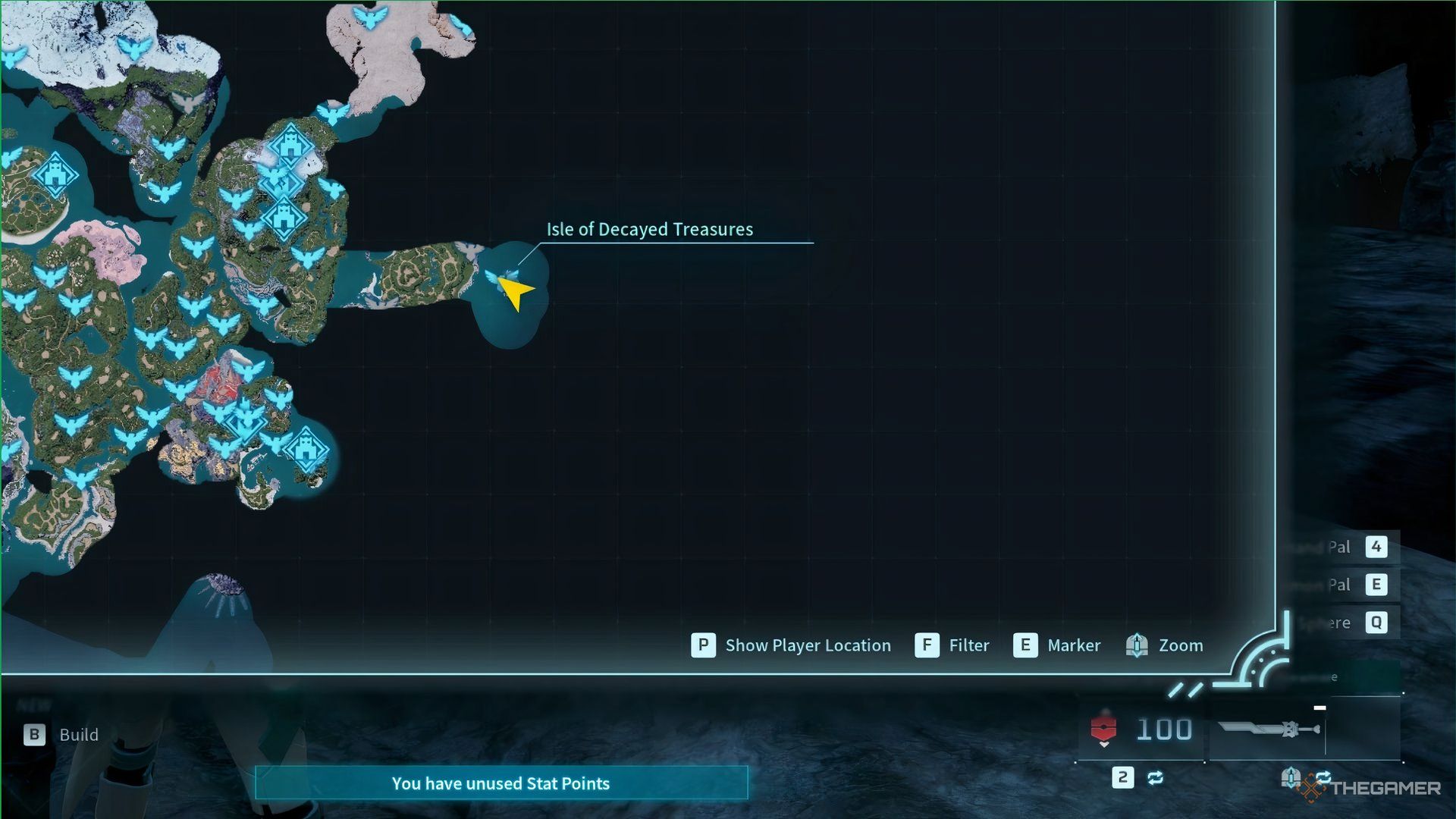Isle of Decayed Treasures location in Palworld.