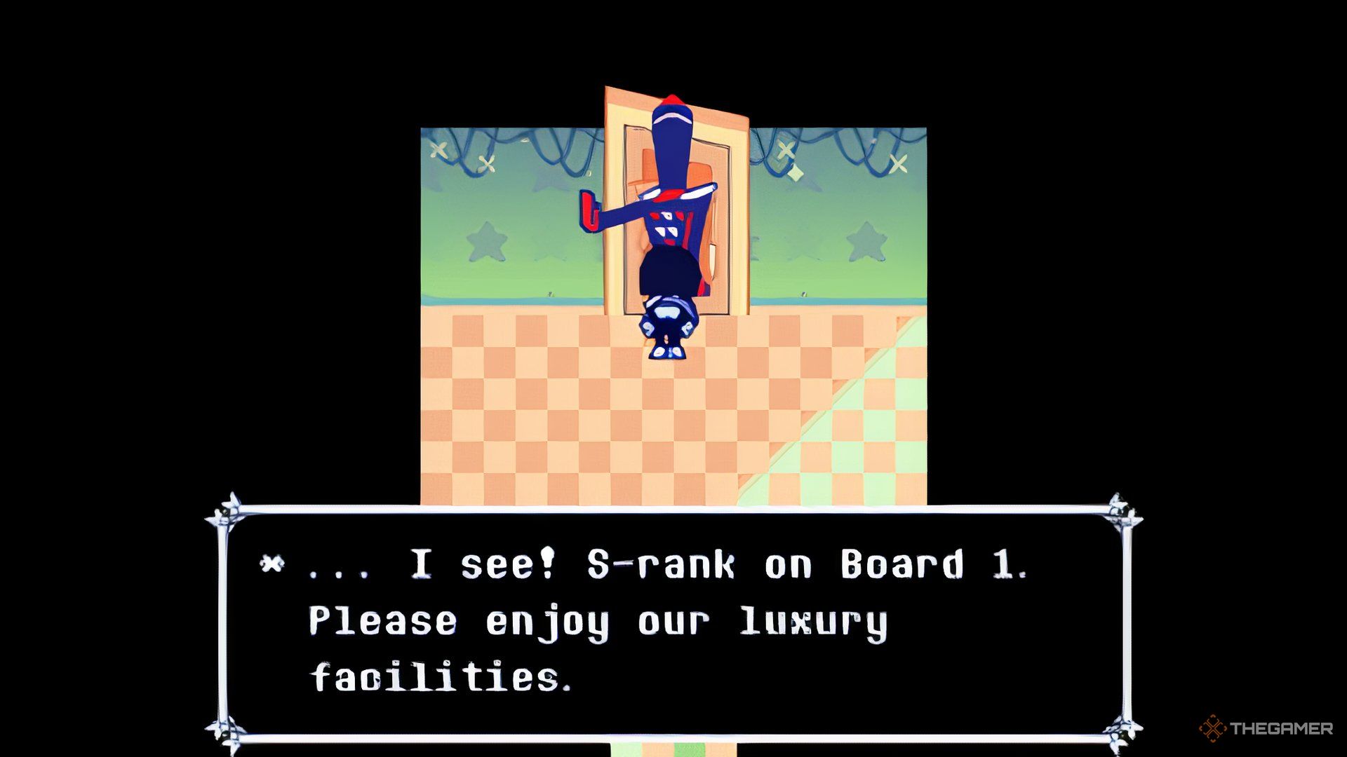 Entering The S-rank Room In The Green Room In Deltarune.